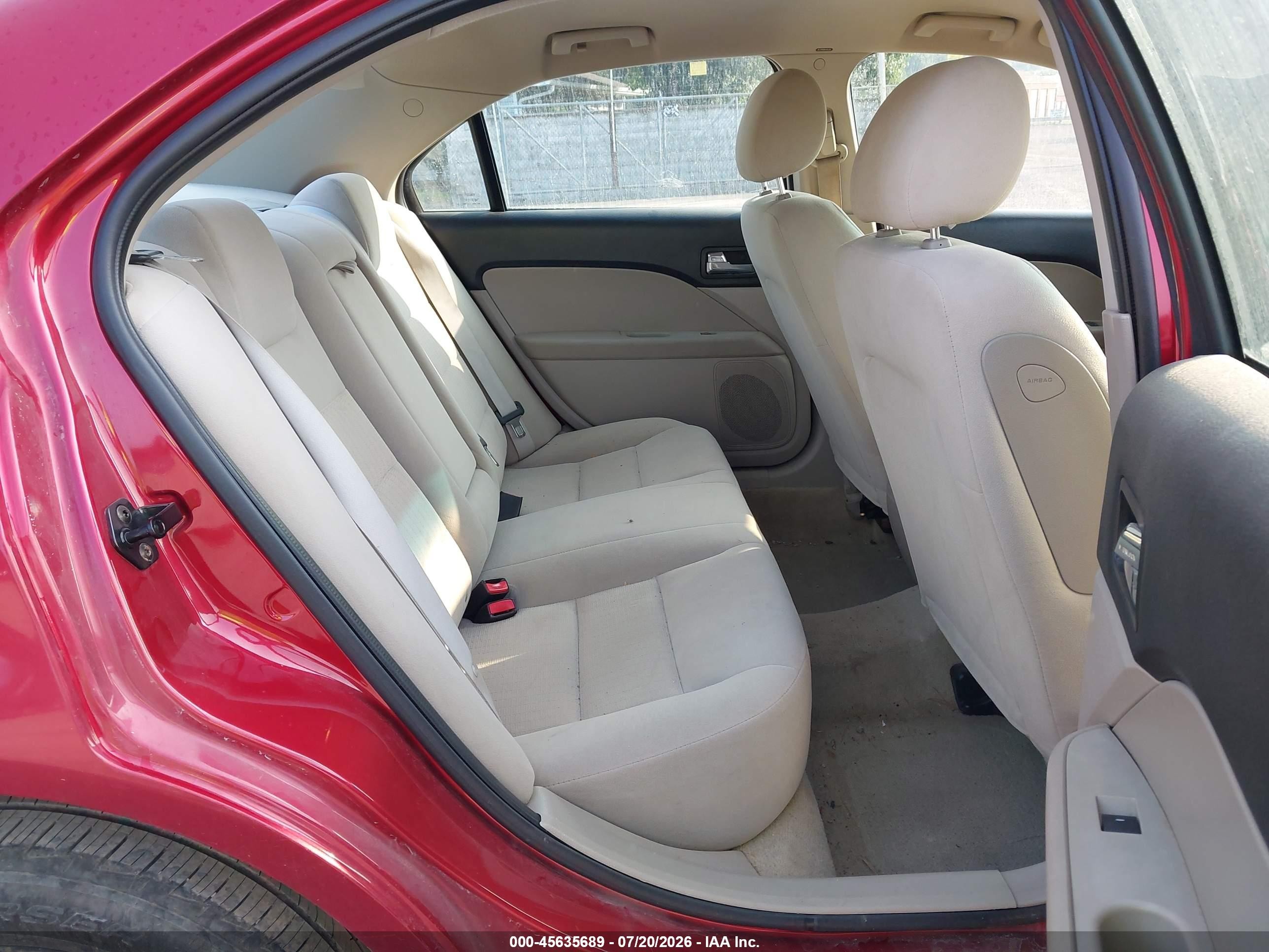 2007 Ford Fusion S Red vin: 3FAHP06Z77R183823