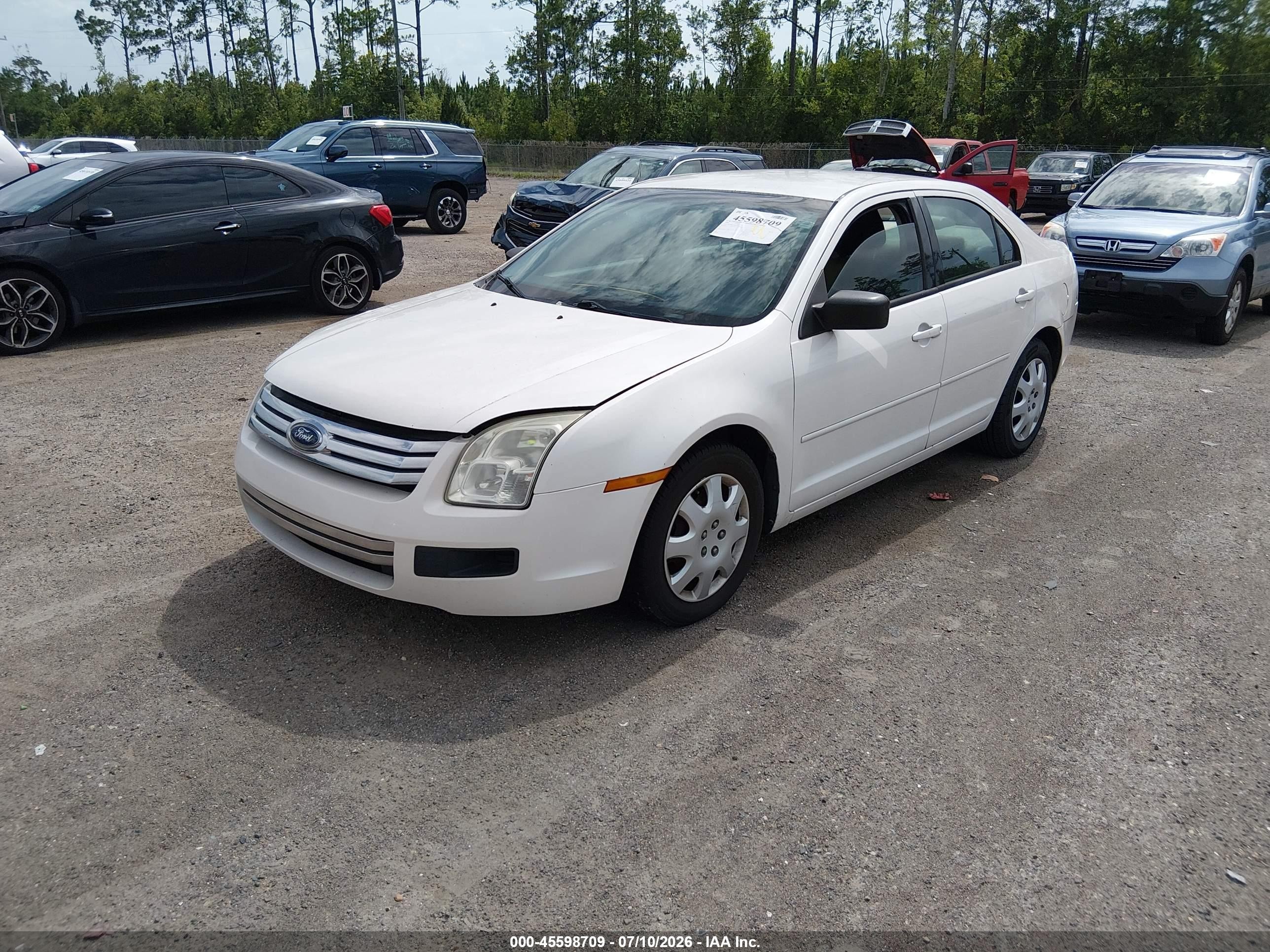 2009 Ford Fusion S White vin: 3FAHP06Z79R148962