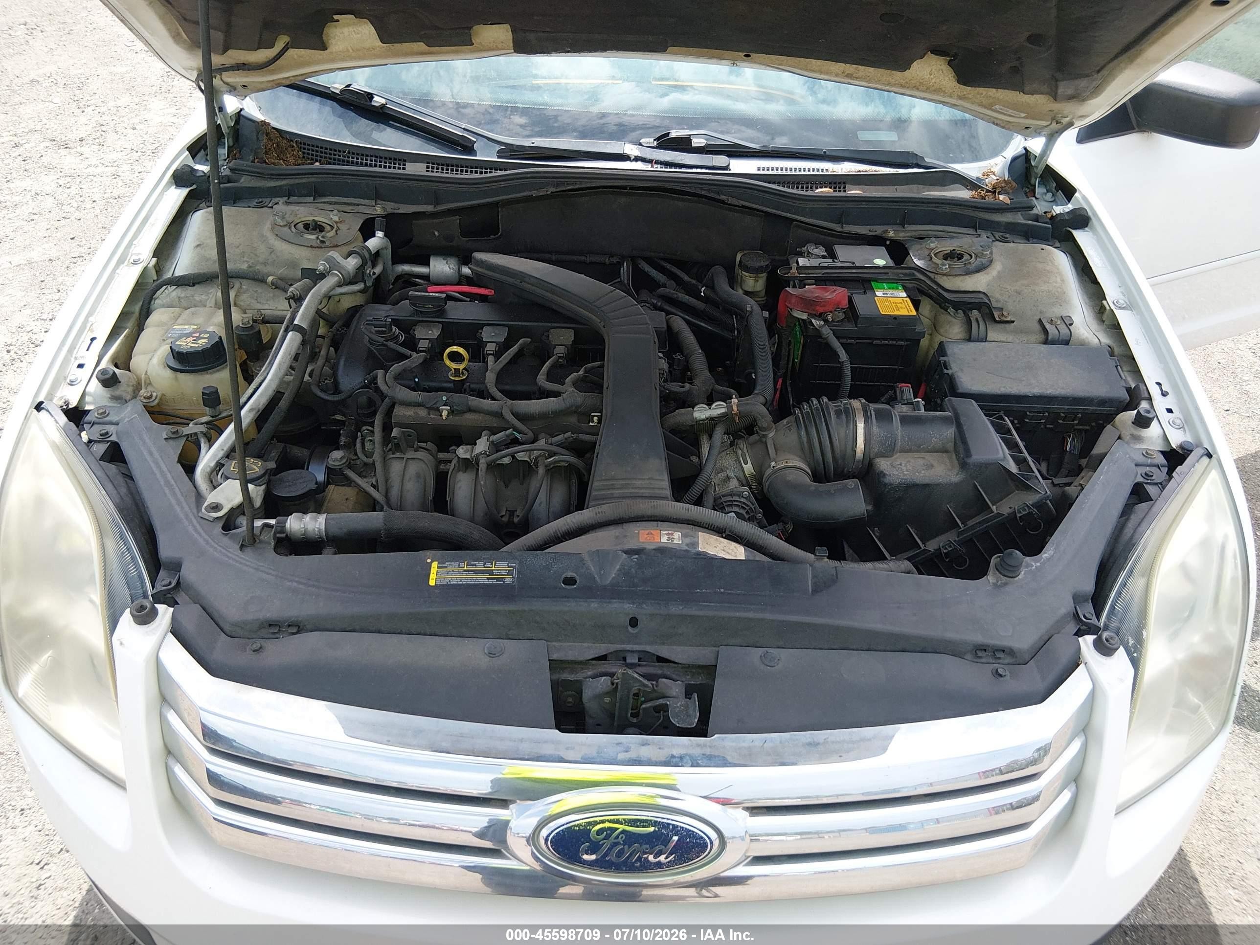 2009 Ford Fusion S White vin: 3FAHP06Z79R148962