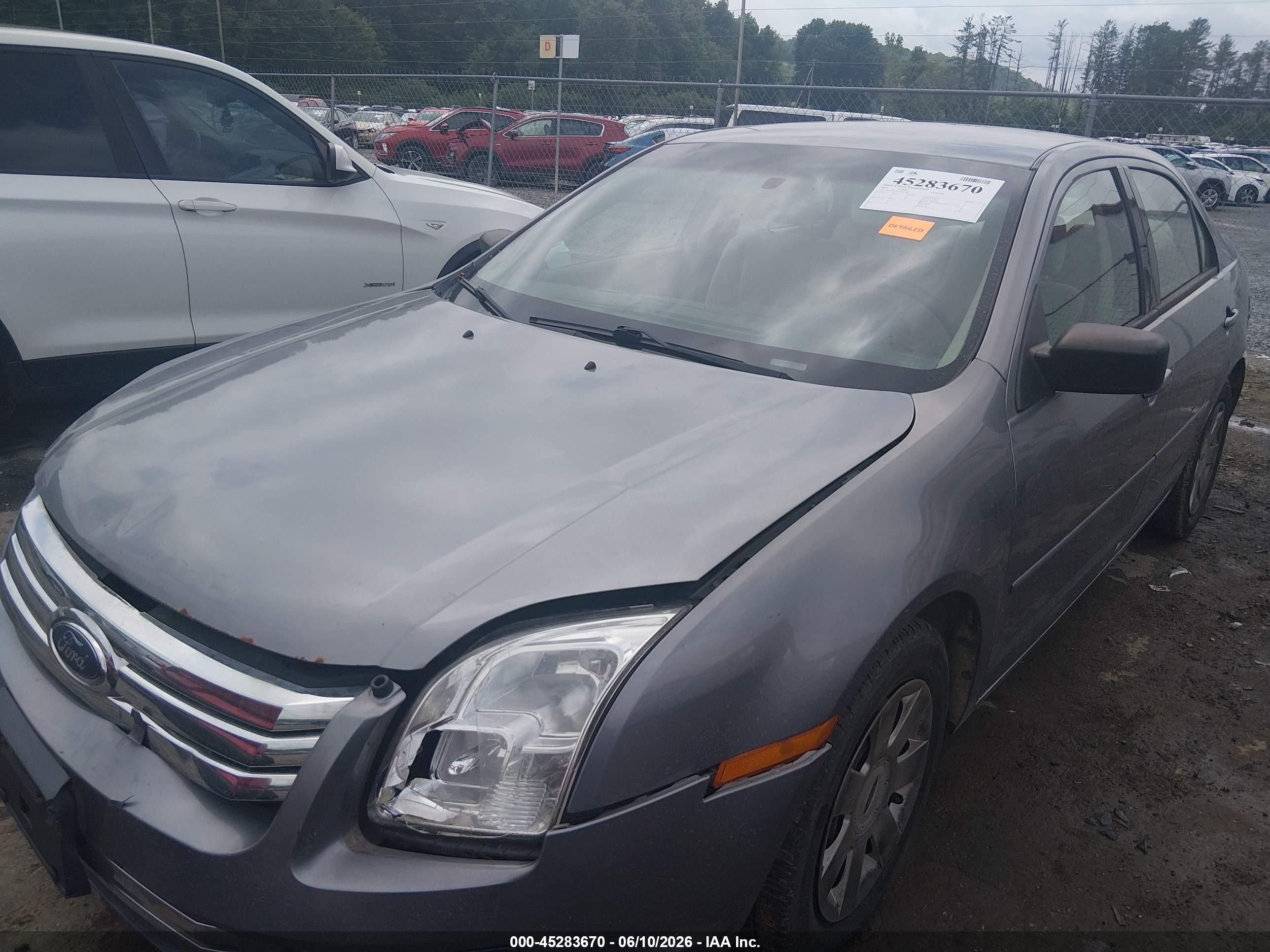 2007 Ford Fusion S Light Blue vin: 3FAHP06Z87R101758