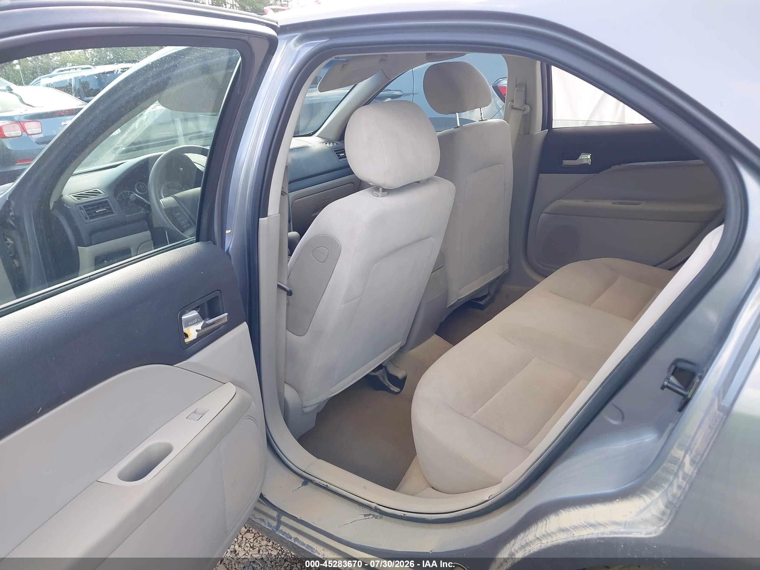 2007 Ford Fusion S Light Blue vin: 3FAHP06Z87R101758