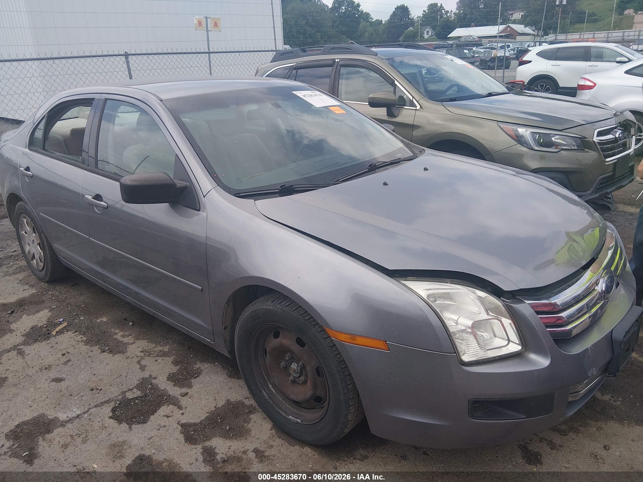 2007 Ford Fusion S Light Blue vin: 3FAHP06Z87R101758
