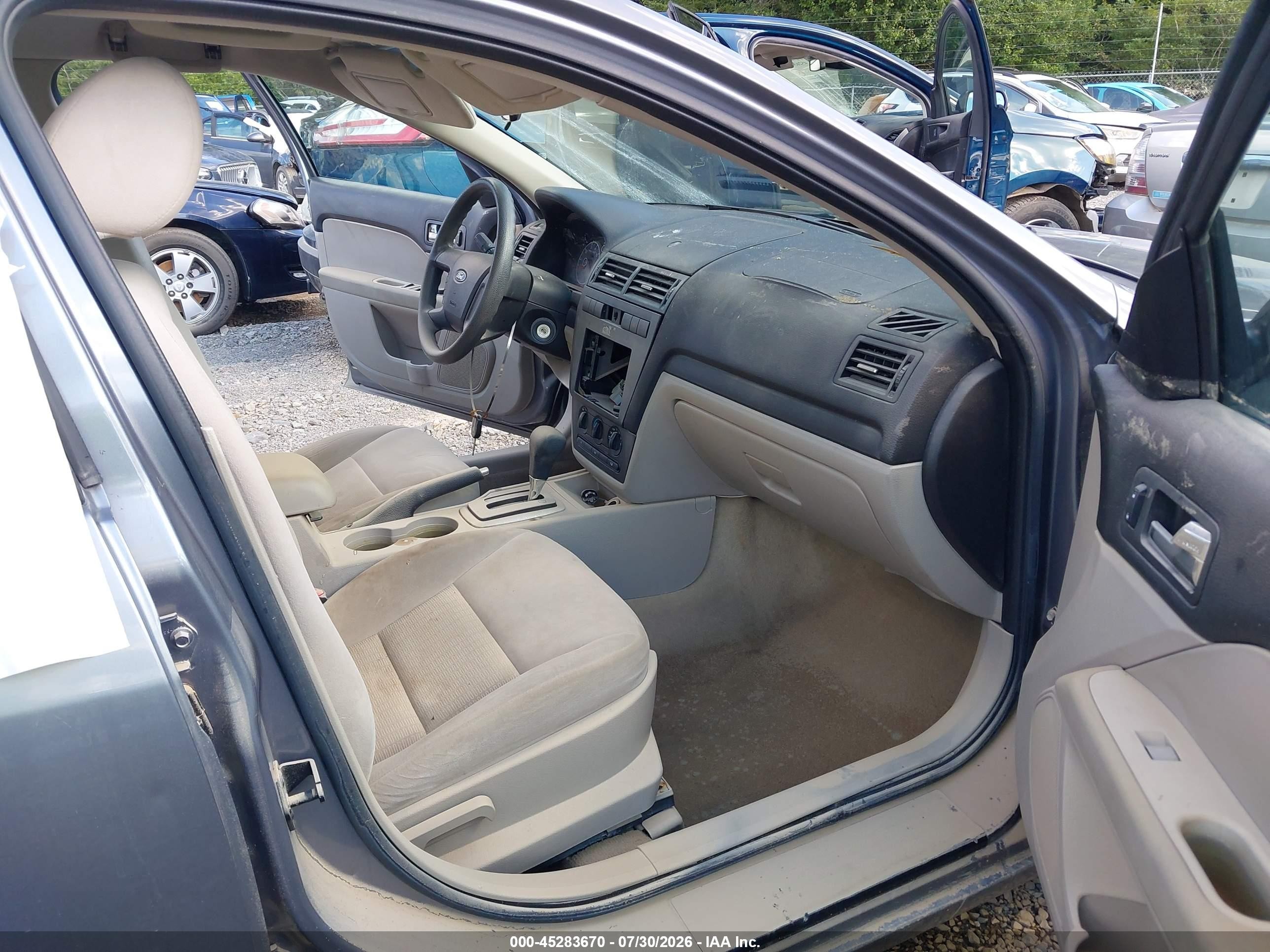 2007 Ford Fusion S Light Blue vin: 3FAHP06Z87R101758