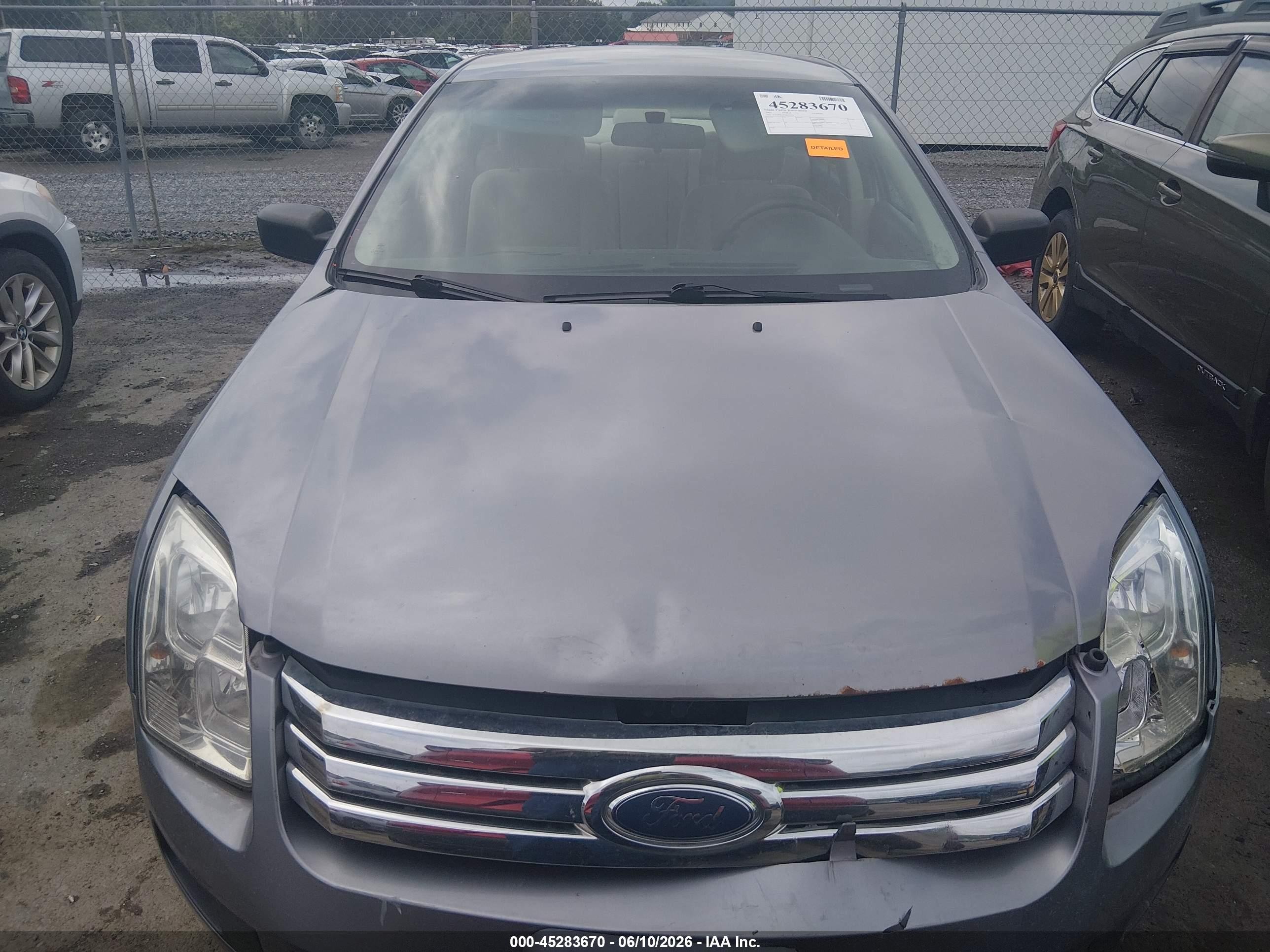 2007 Ford Fusion S Light Blue vin: 3FAHP06Z87R101758