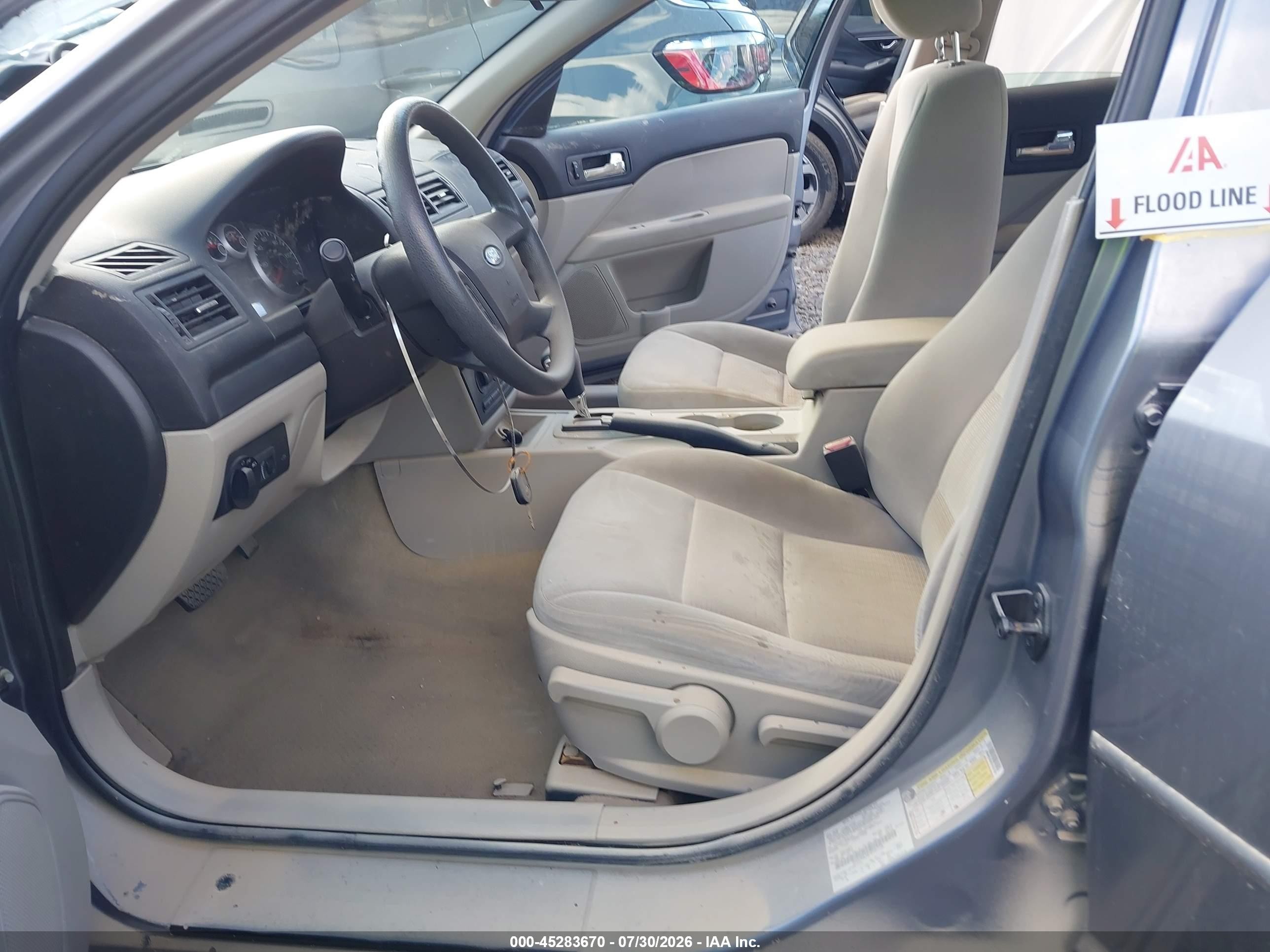 2007 Ford Fusion S Light Blue vin: 3FAHP06Z87R101758