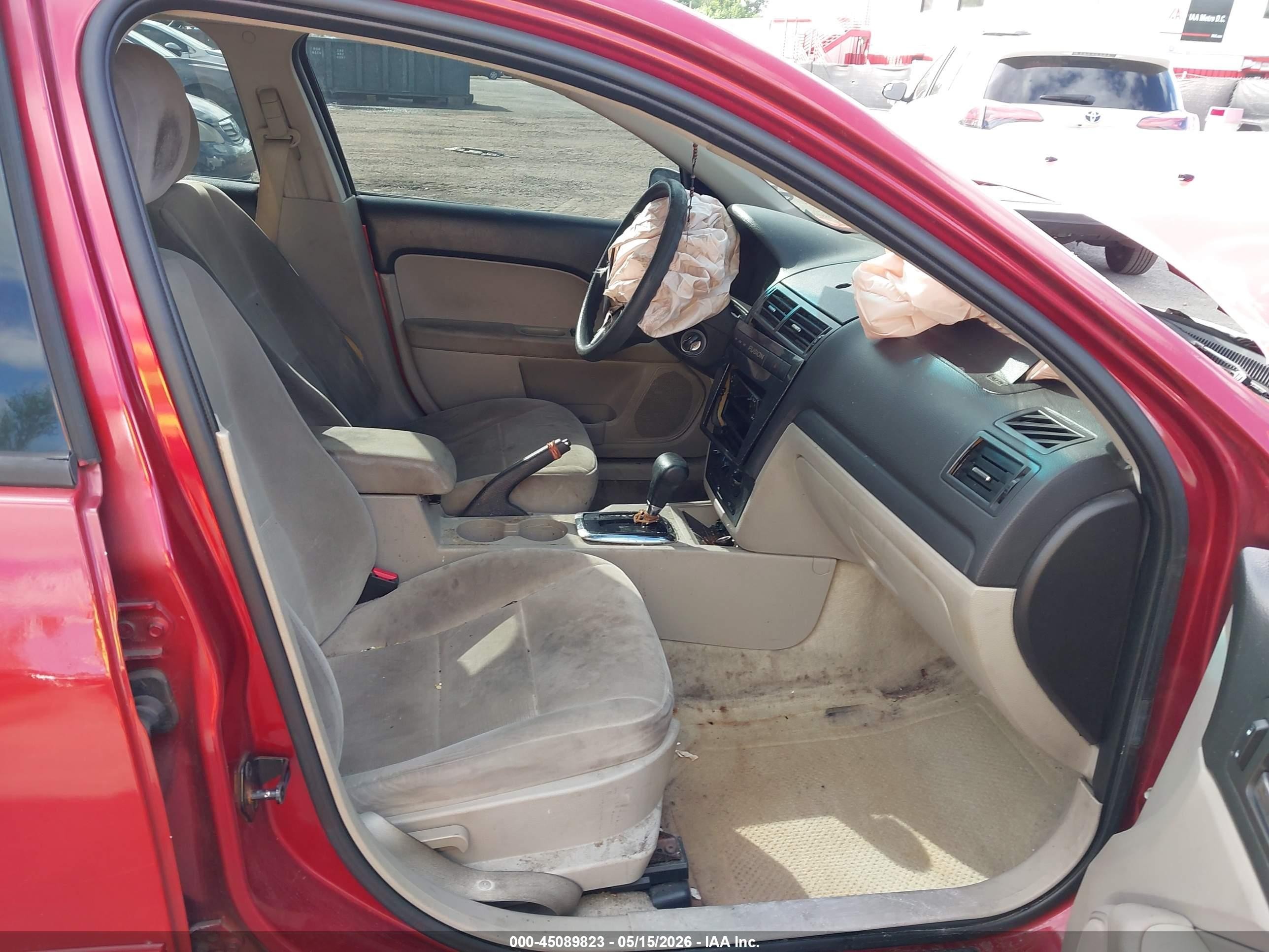 2007 Ford Fusion S Red vin: 3FAHP06Z87R193146