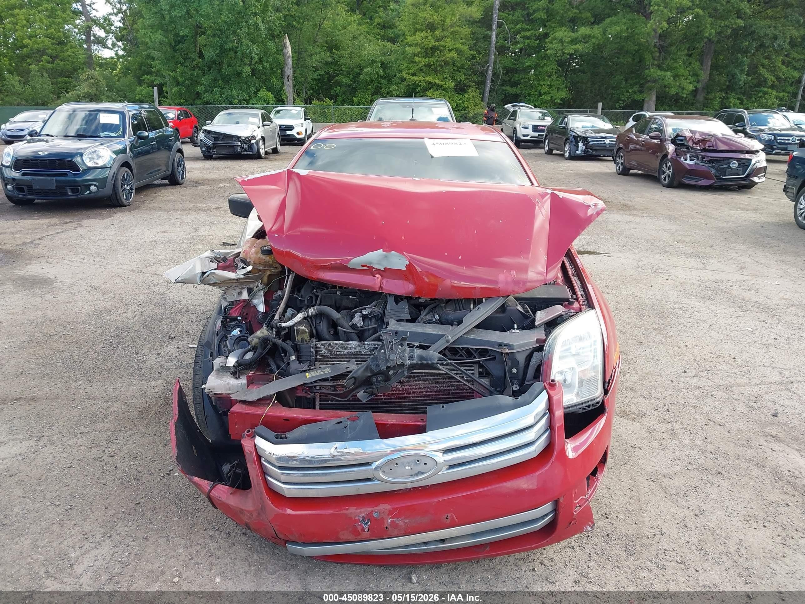 2007 Ford Fusion S Red vin: 3FAHP06Z87R193146