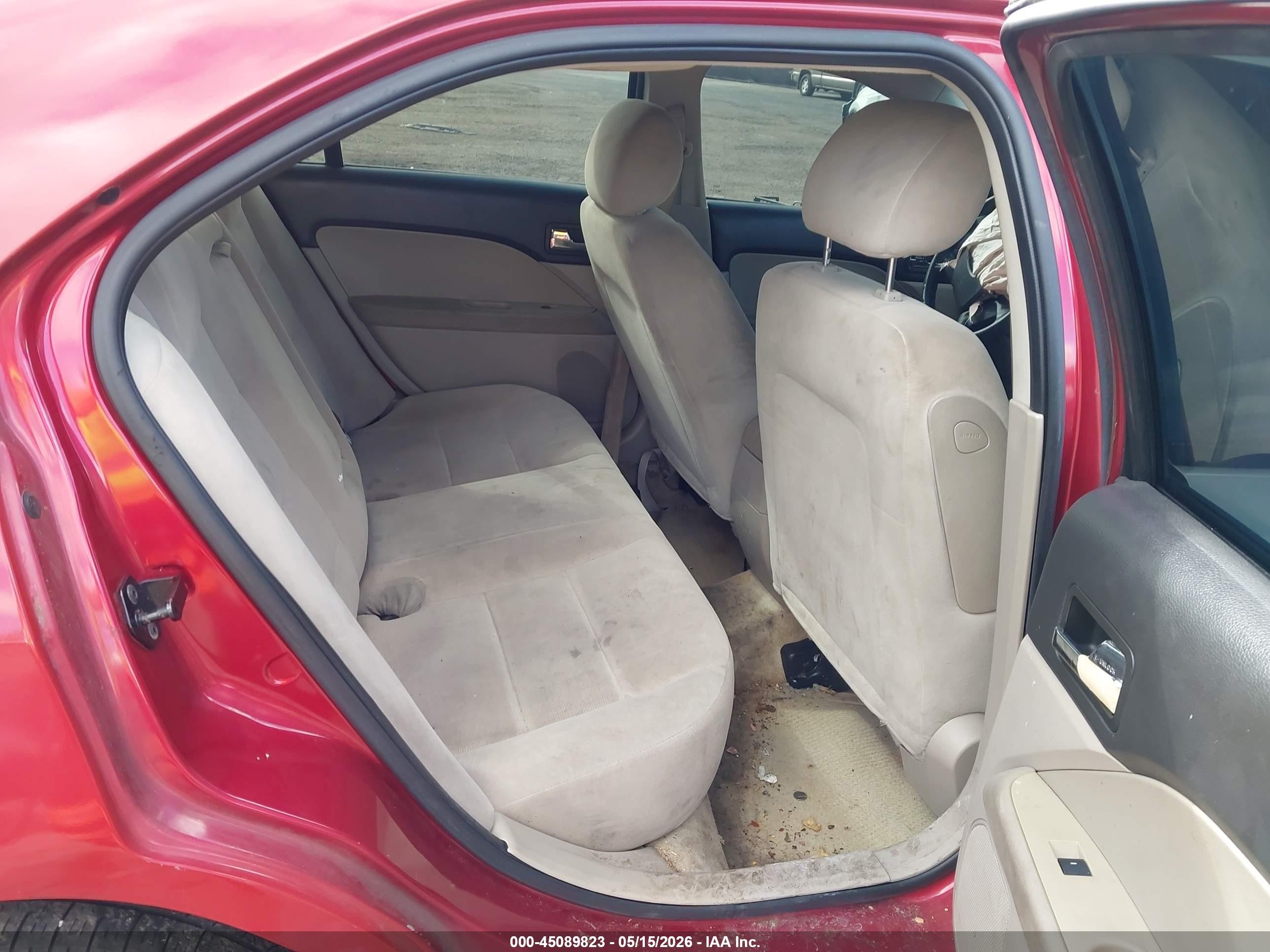 2007 Ford Fusion S Red vin: 3FAHP06Z87R193146