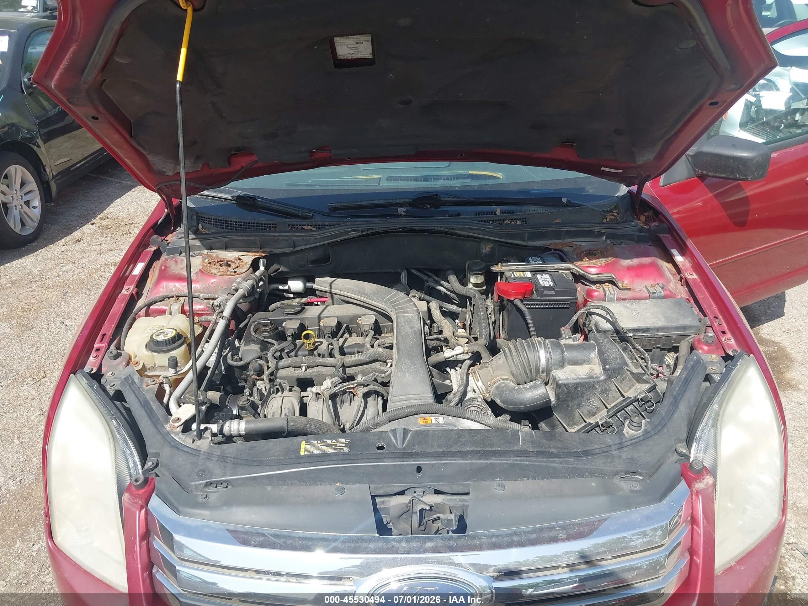 2007 Ford Fusion S Red vin: 3FAHP06ZX7R260197