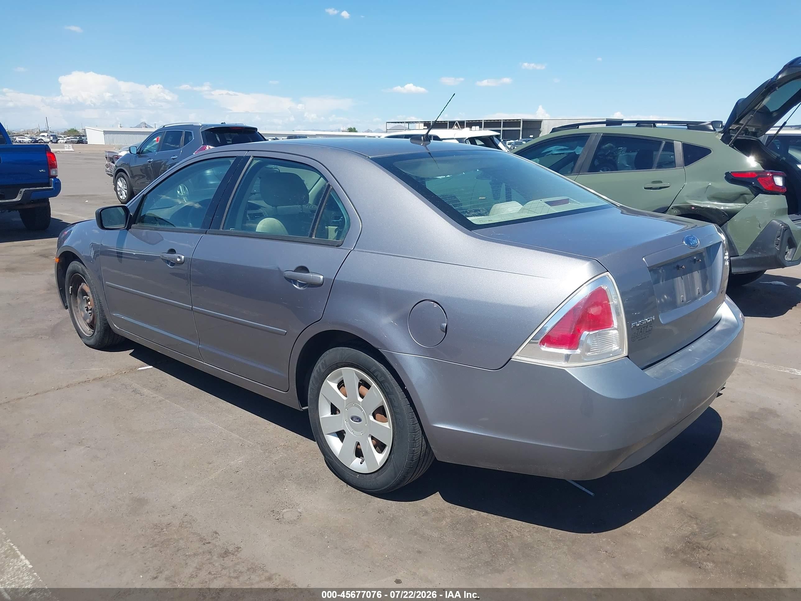 2007 Ford Fusion S Gray vin: 3FAHP06ZX7R268199
