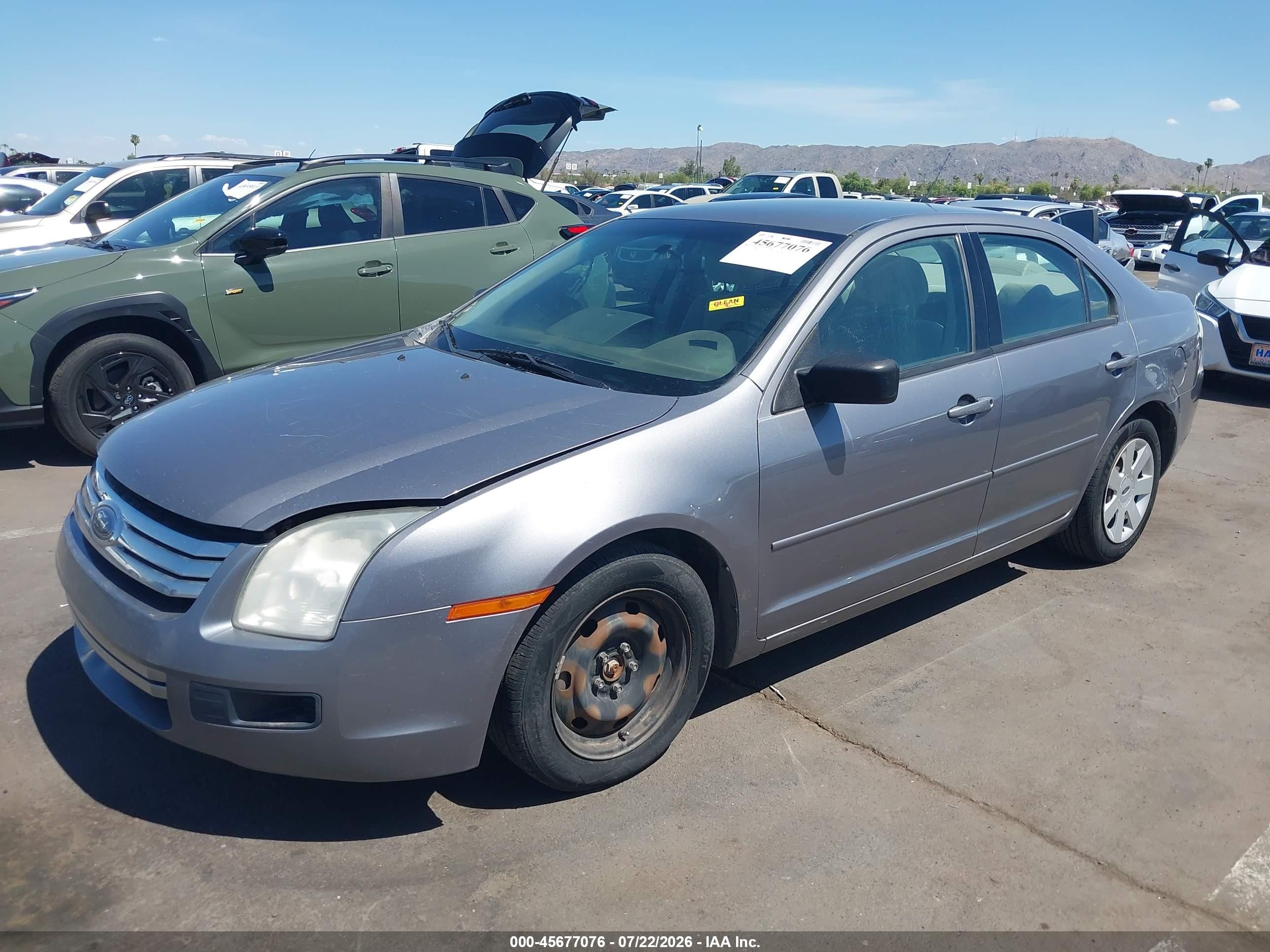 2007 Ford Fusion S Gray vin: 3FAHP06ZX7R268199