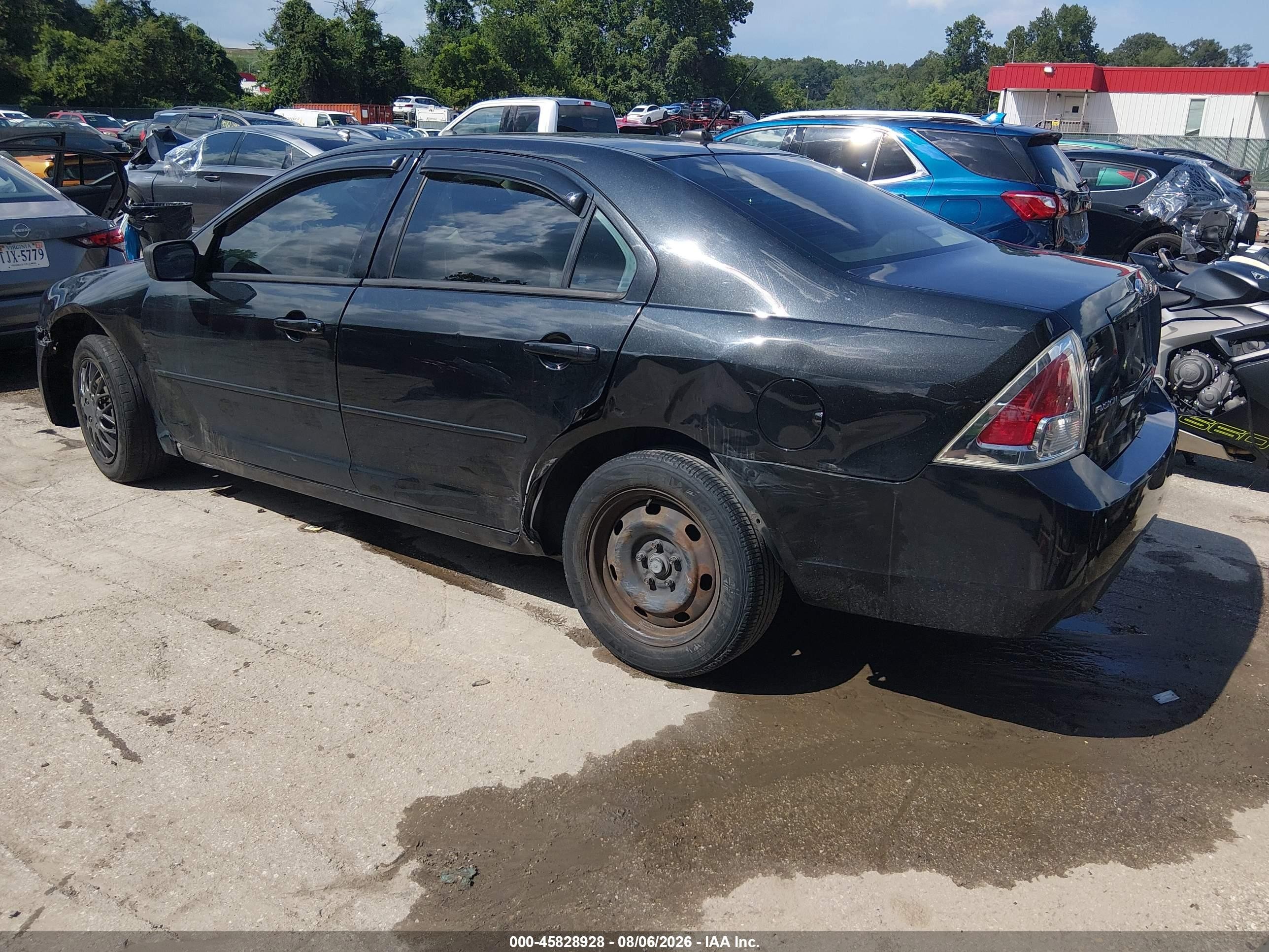 2009 Ford Fusion S Black vin: 3FAHP06ZX9R185309