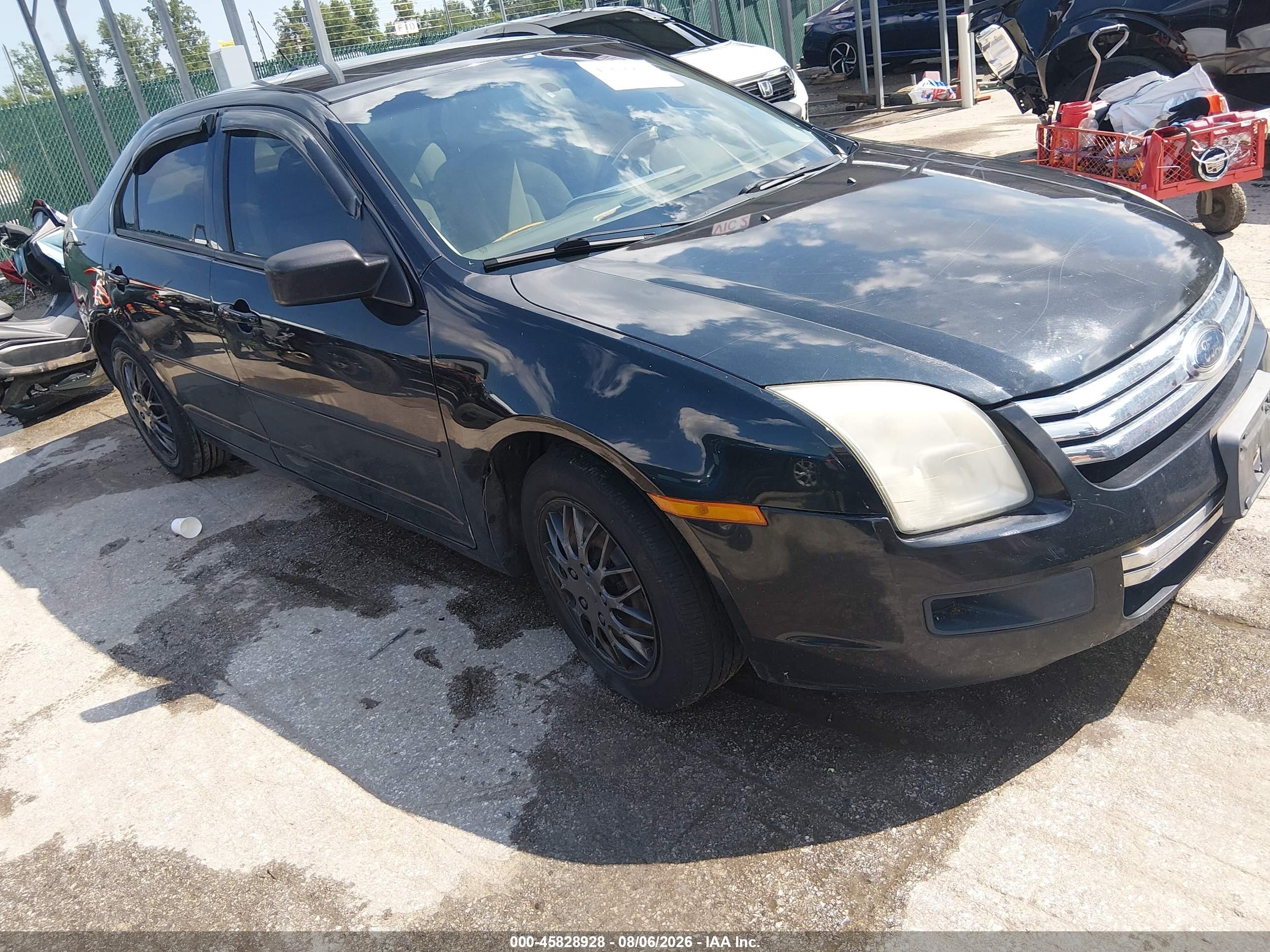 2009 Ford Fusion S Black vin: 3FAHP06ZX9R185309