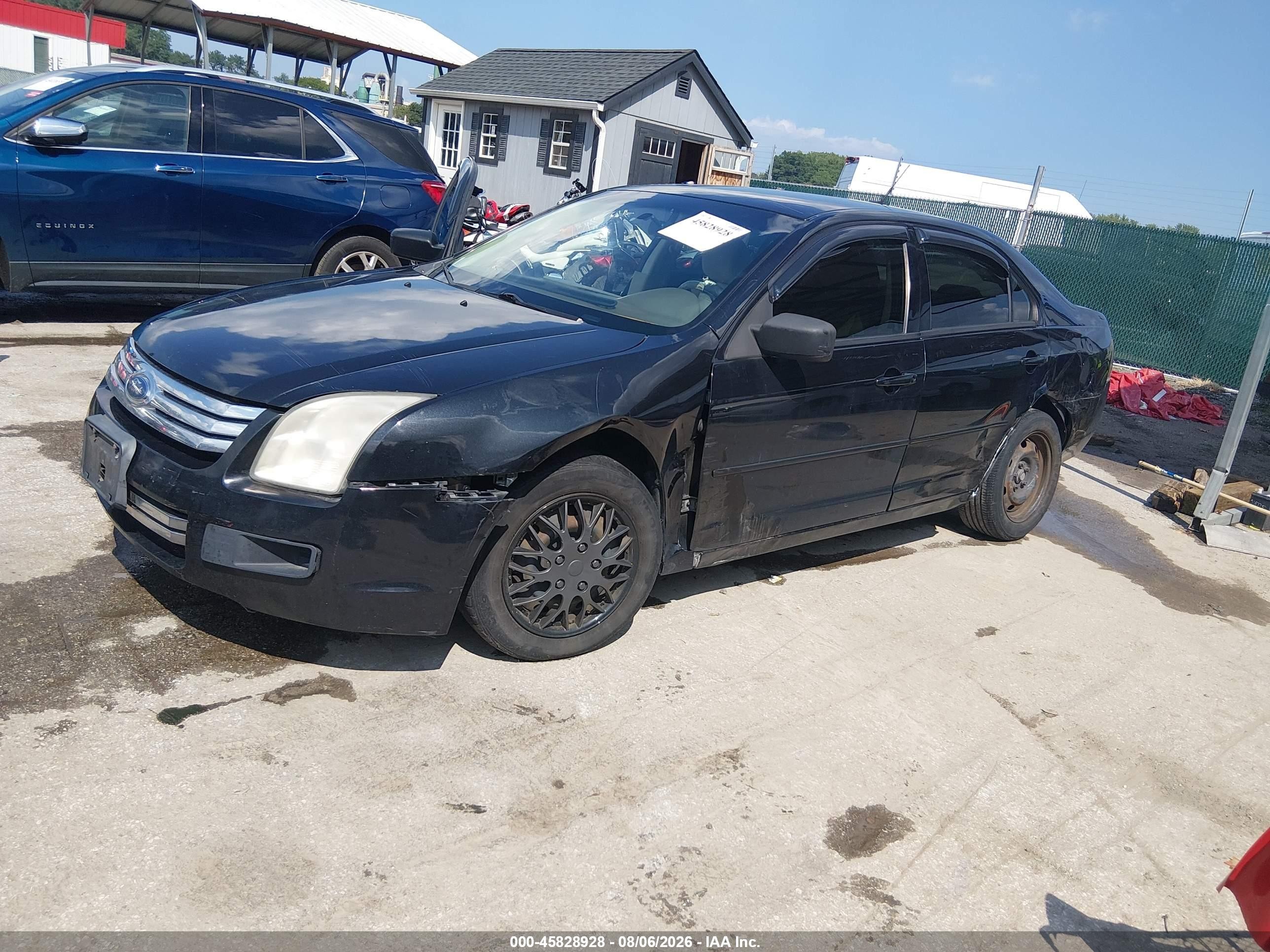 2009 Ford Fusion S Black vin: 3FAHP06ZX9R185309