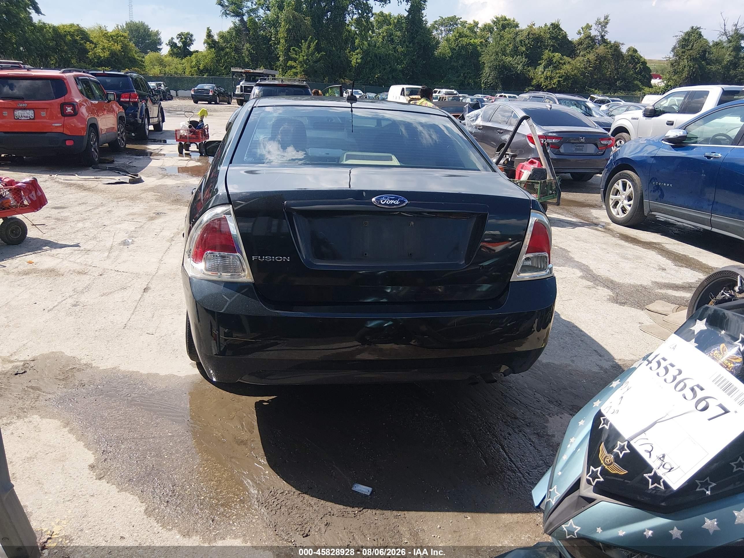 2009 Ford Fusion S Black vin: 3FAHP06ZX9R185309