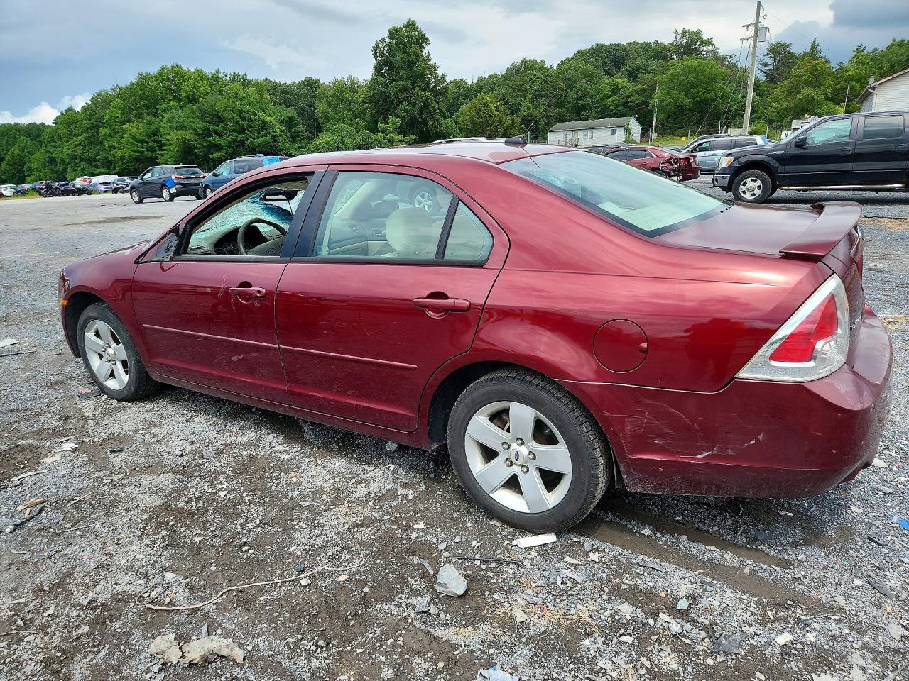 2007 Ford Fusion Se Red vin: 3FAHP07107R146606
