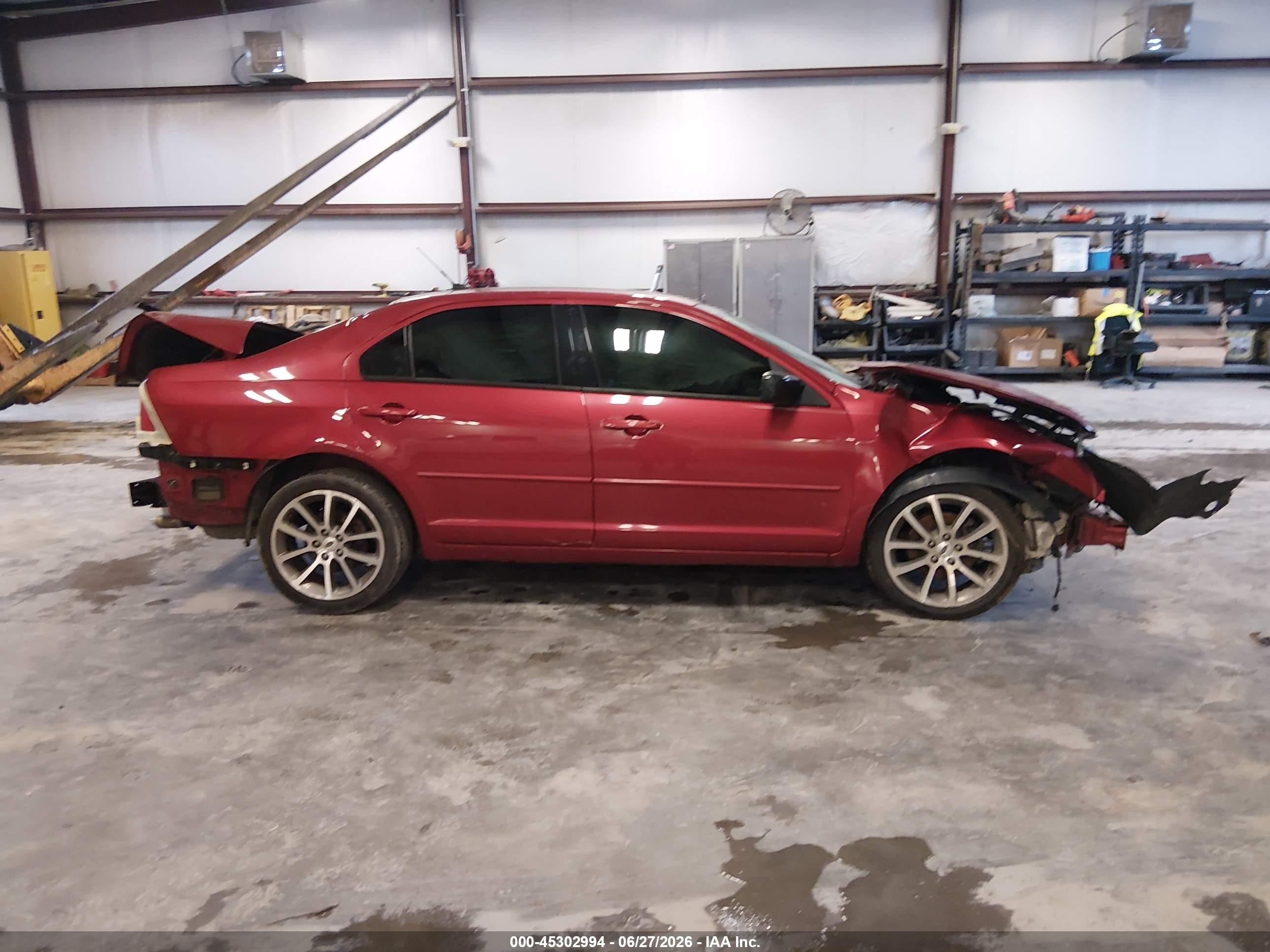2009 Ford Fusion Se Burgundy vin: 3FAHP07109R111664