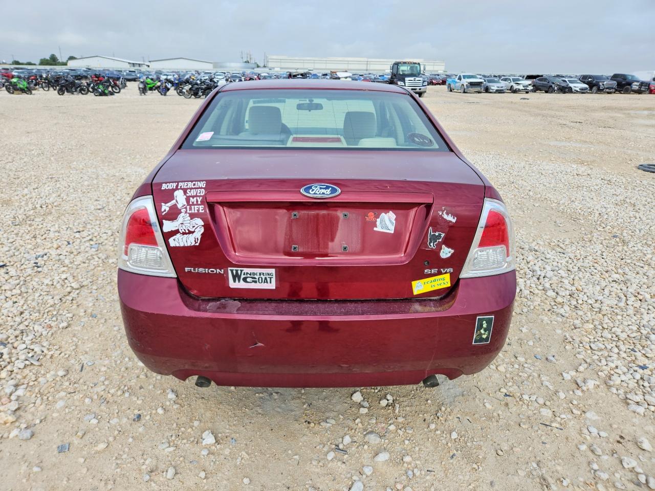 2007 Ford Fusion Se Burgundy vin: 3FAHP07127R113445