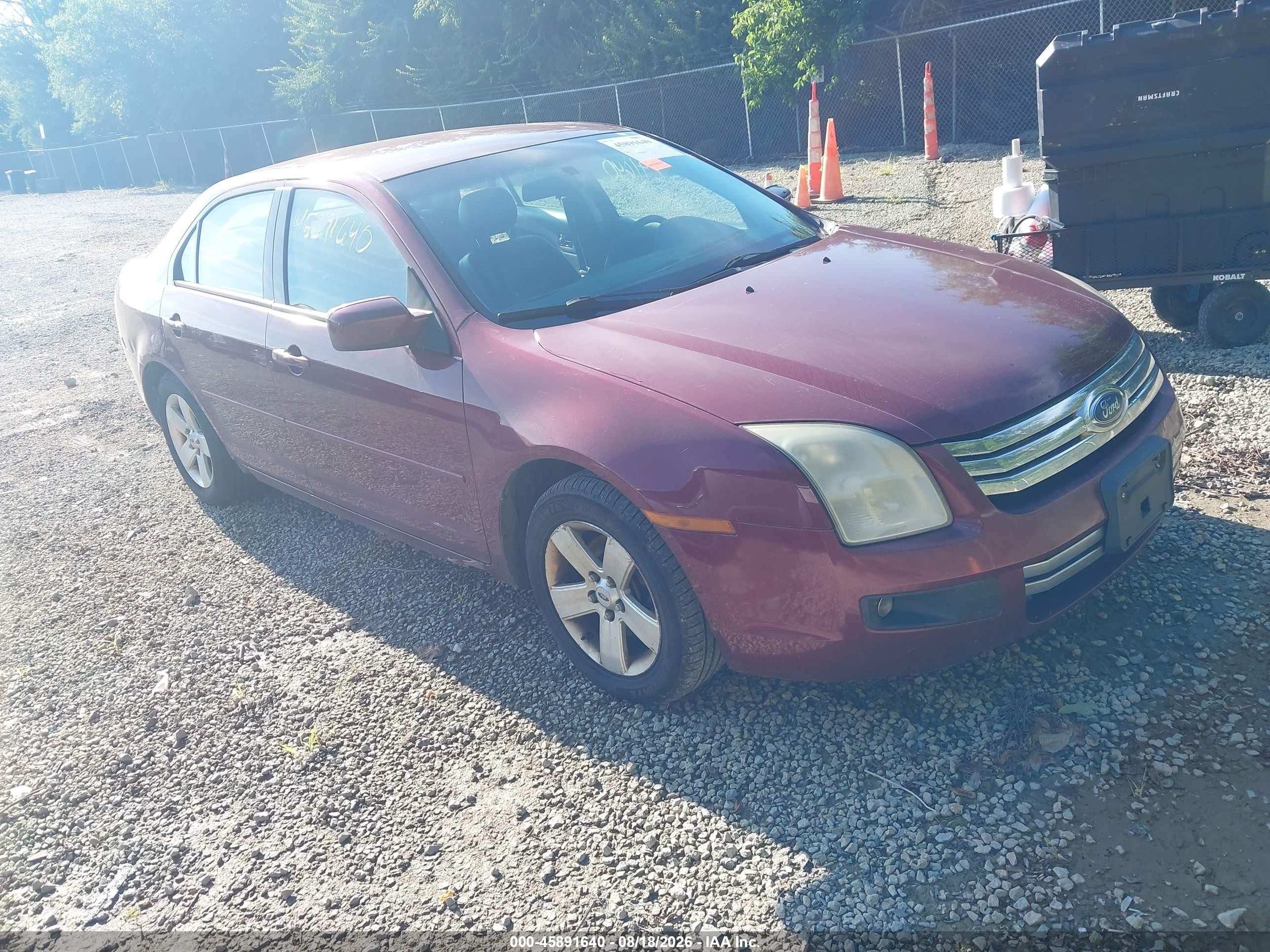 2007 Ford Fusion Se Maroon vin: 3FAHP07127R125756