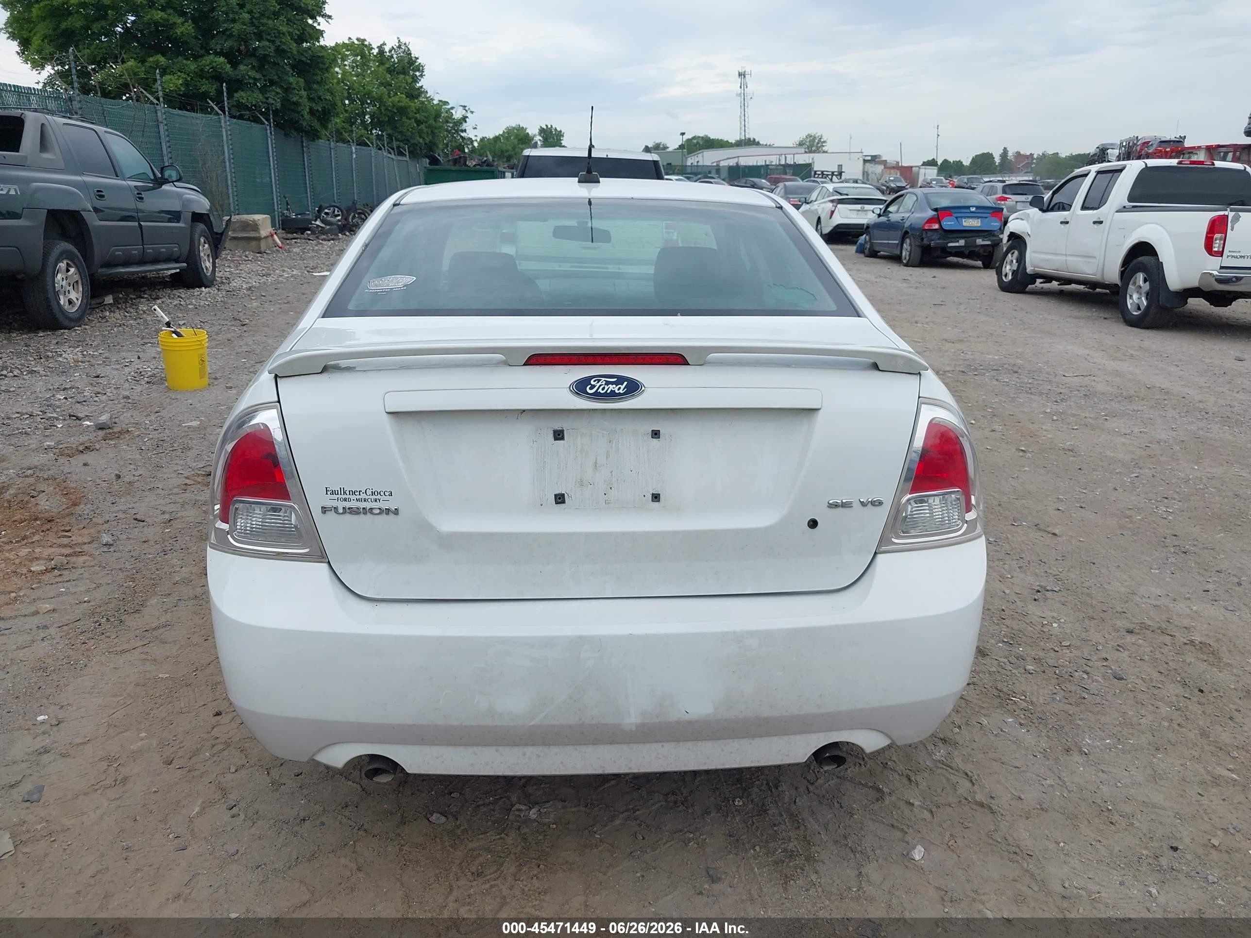 2007 Ford Fusion Se White vin: 3FAHP07137R226840