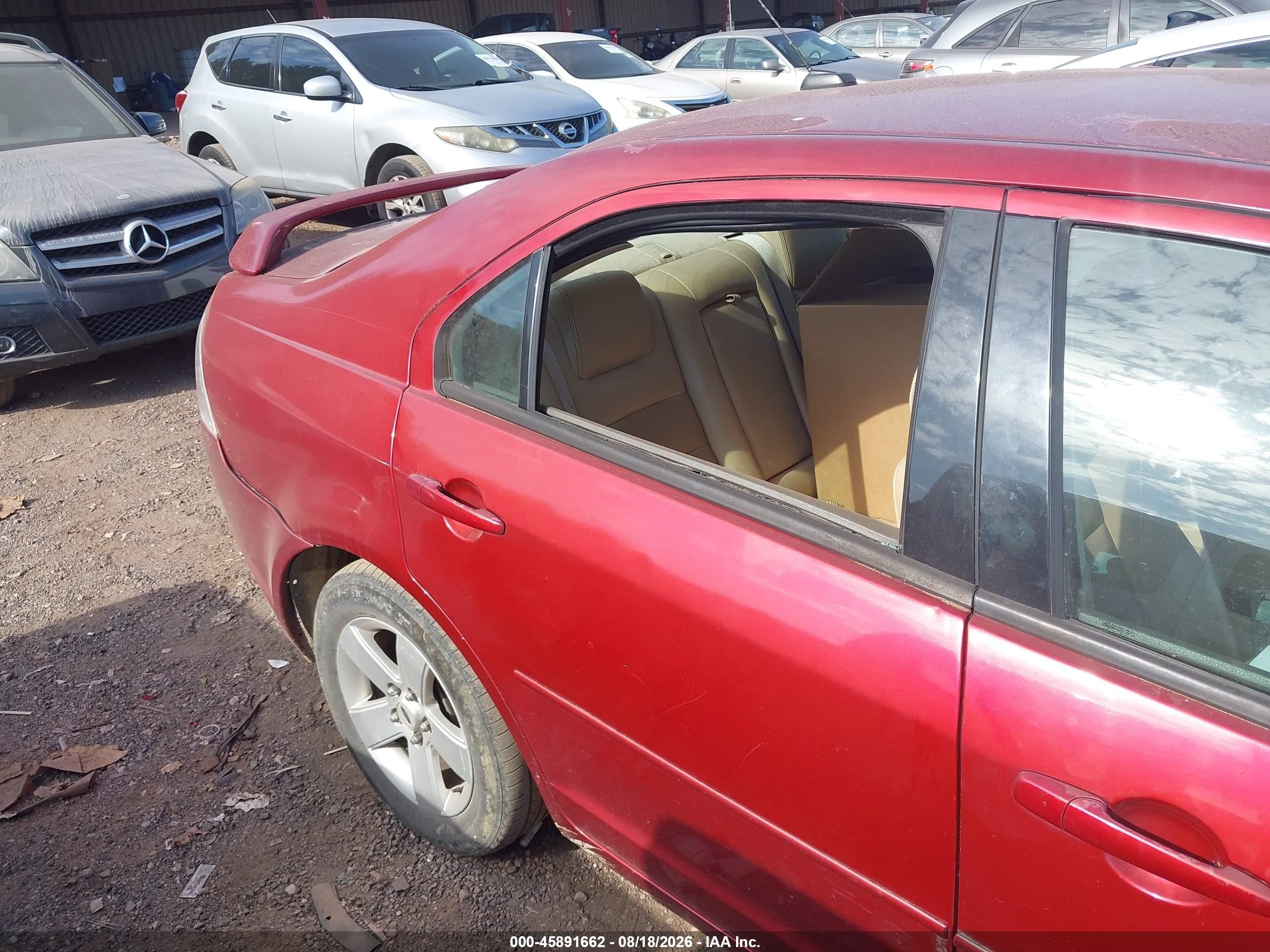 2007 Ford Fusion Se Burgundy vin: 3FAHP07147R162162