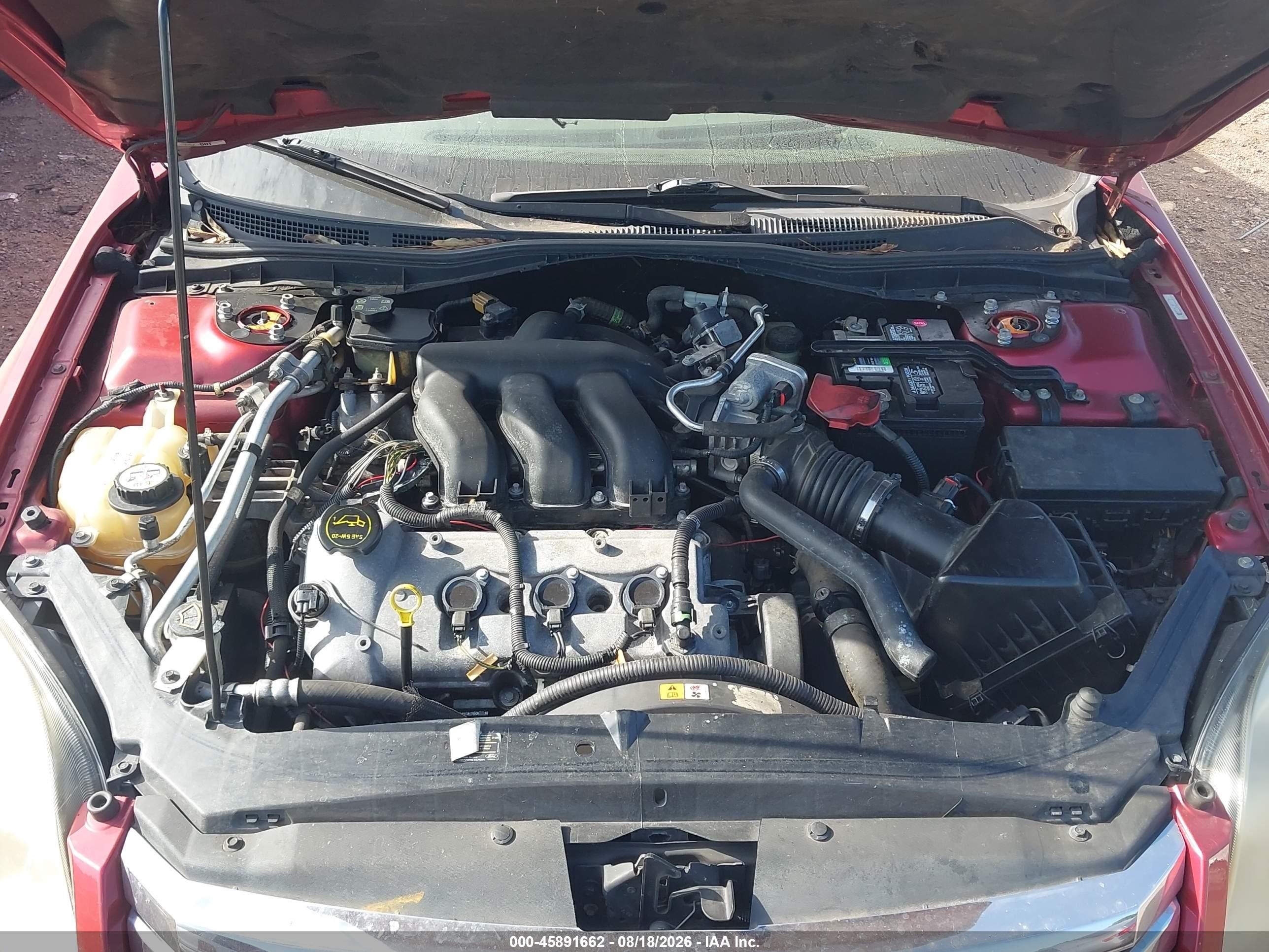 2007 Ford Fusion Se Burgundy vin: 3FAHP07147R162162