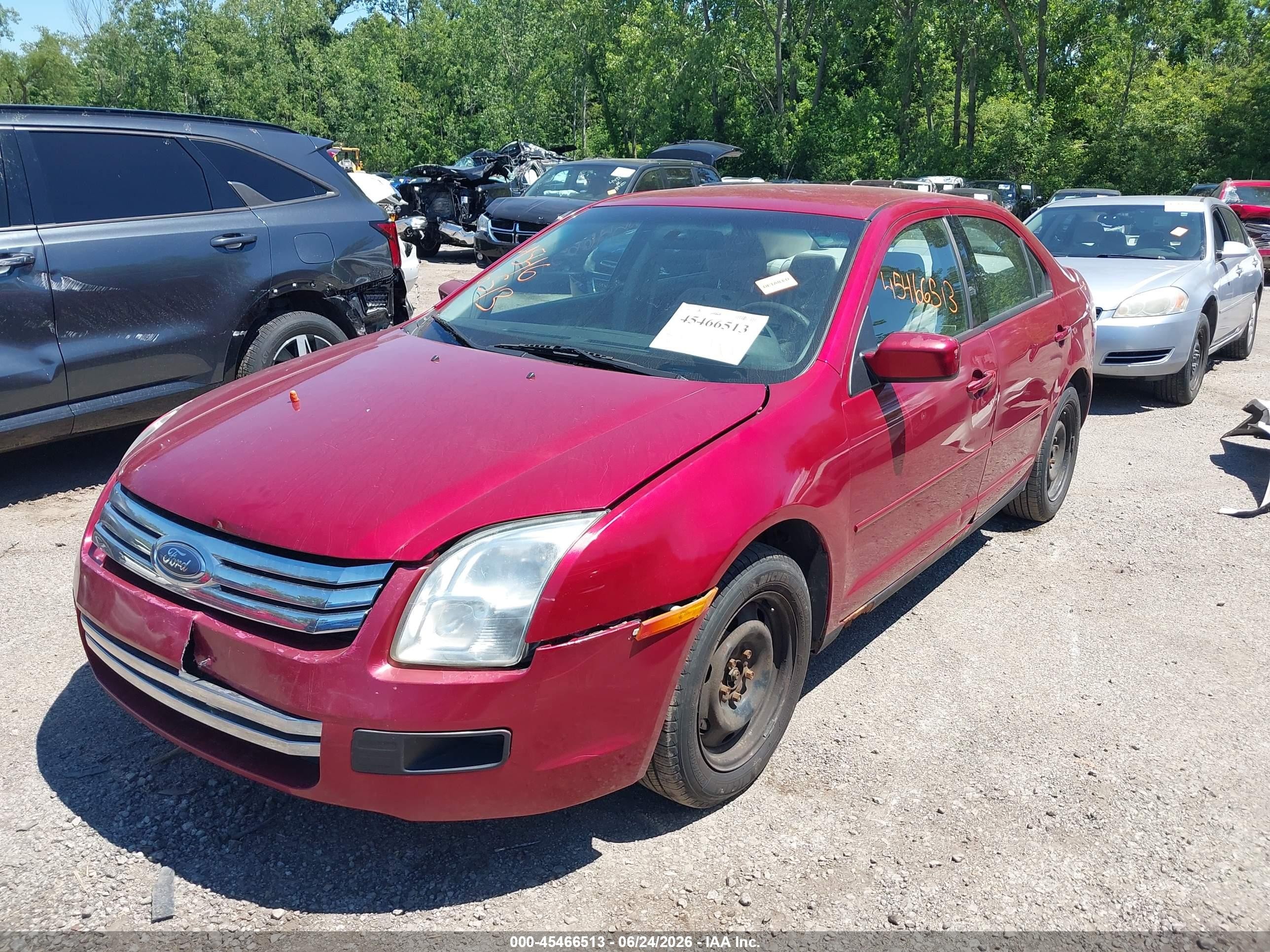 2006 Ford Fusion Se Red vin: 3FAHP07156R192284