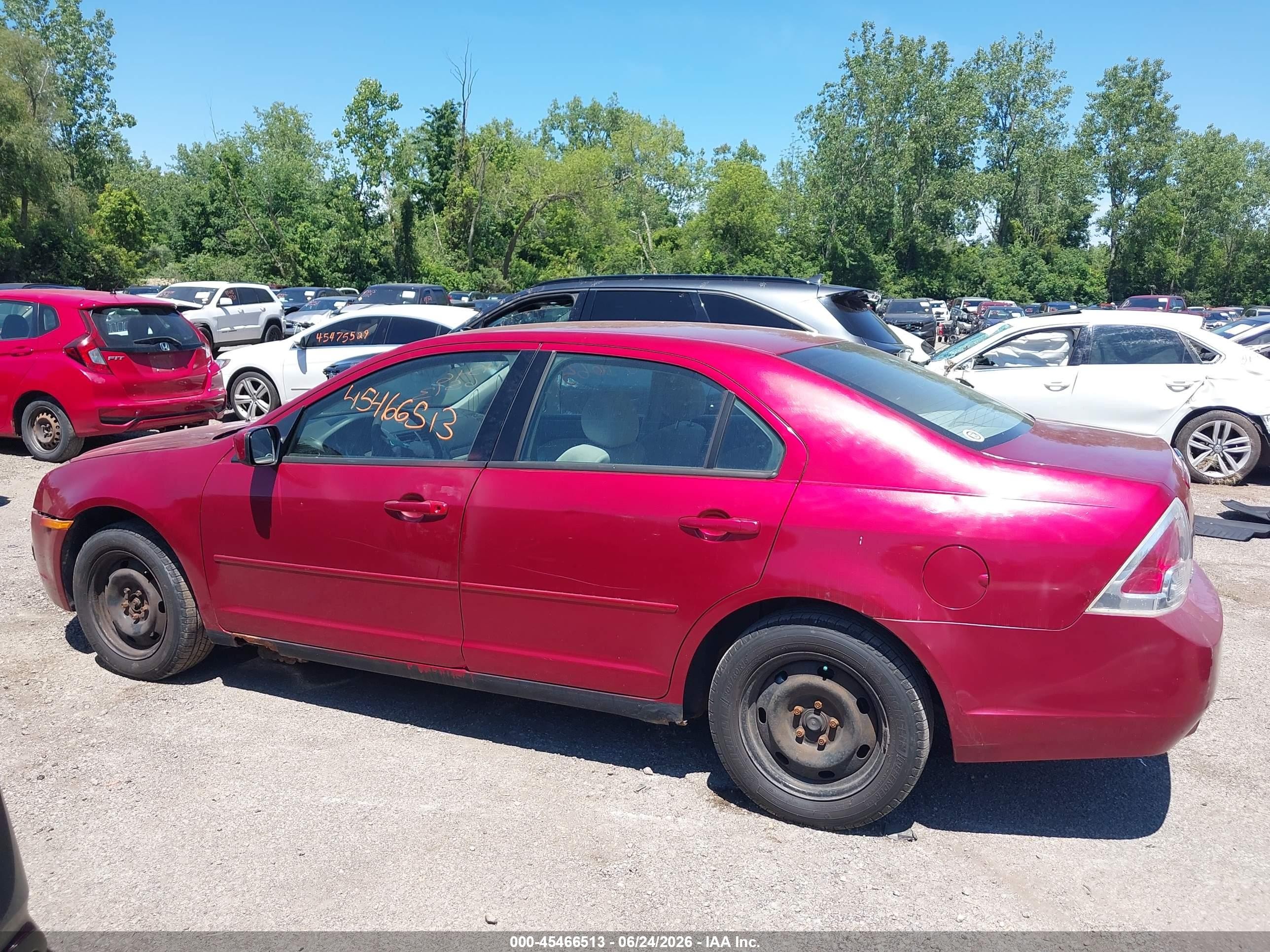2006 Ford Fusion Se Red vin: 3FAHP07156R192284