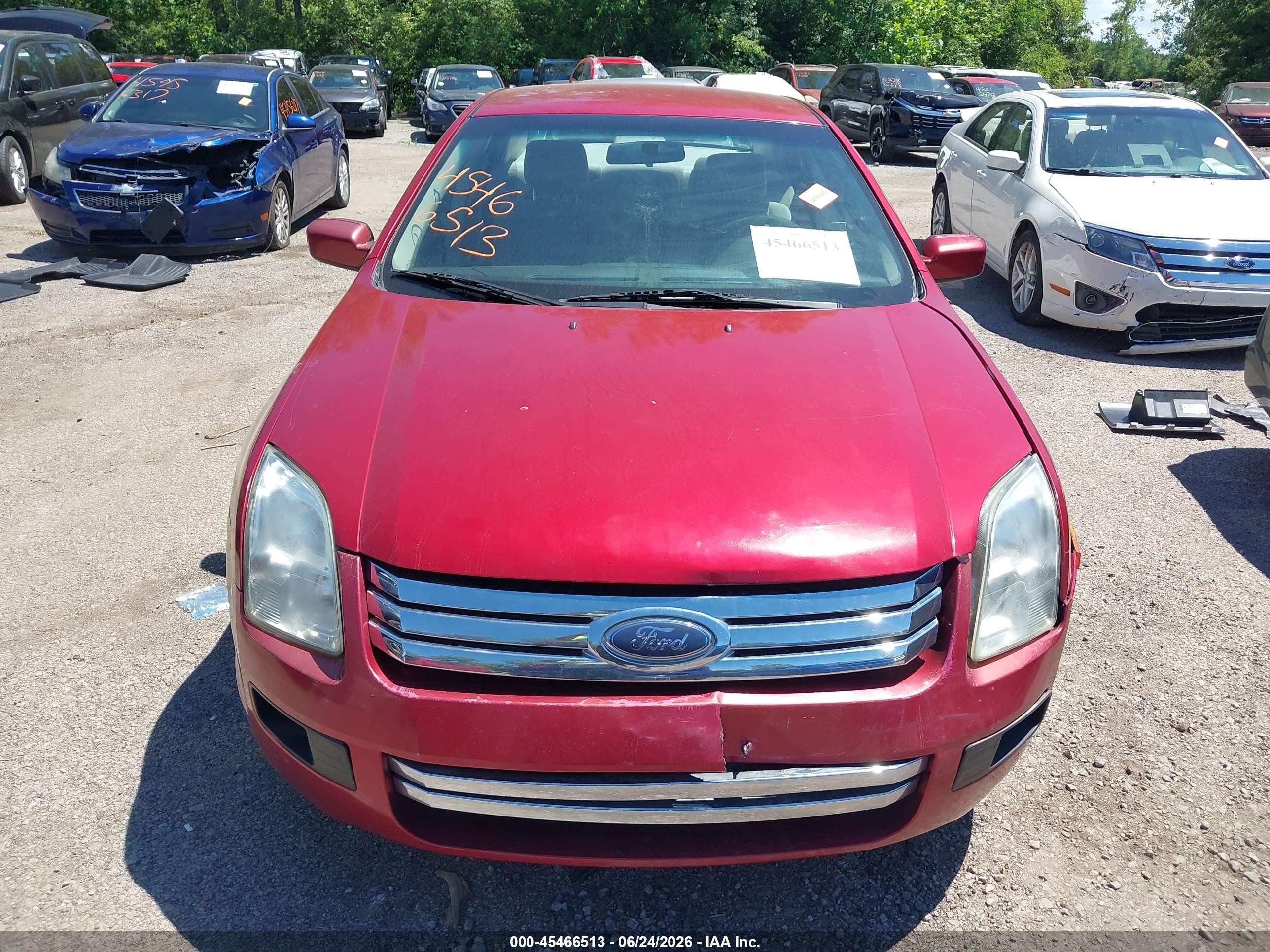 2006 Ford Fusion Se Red vin: 3FAHP07156R192284