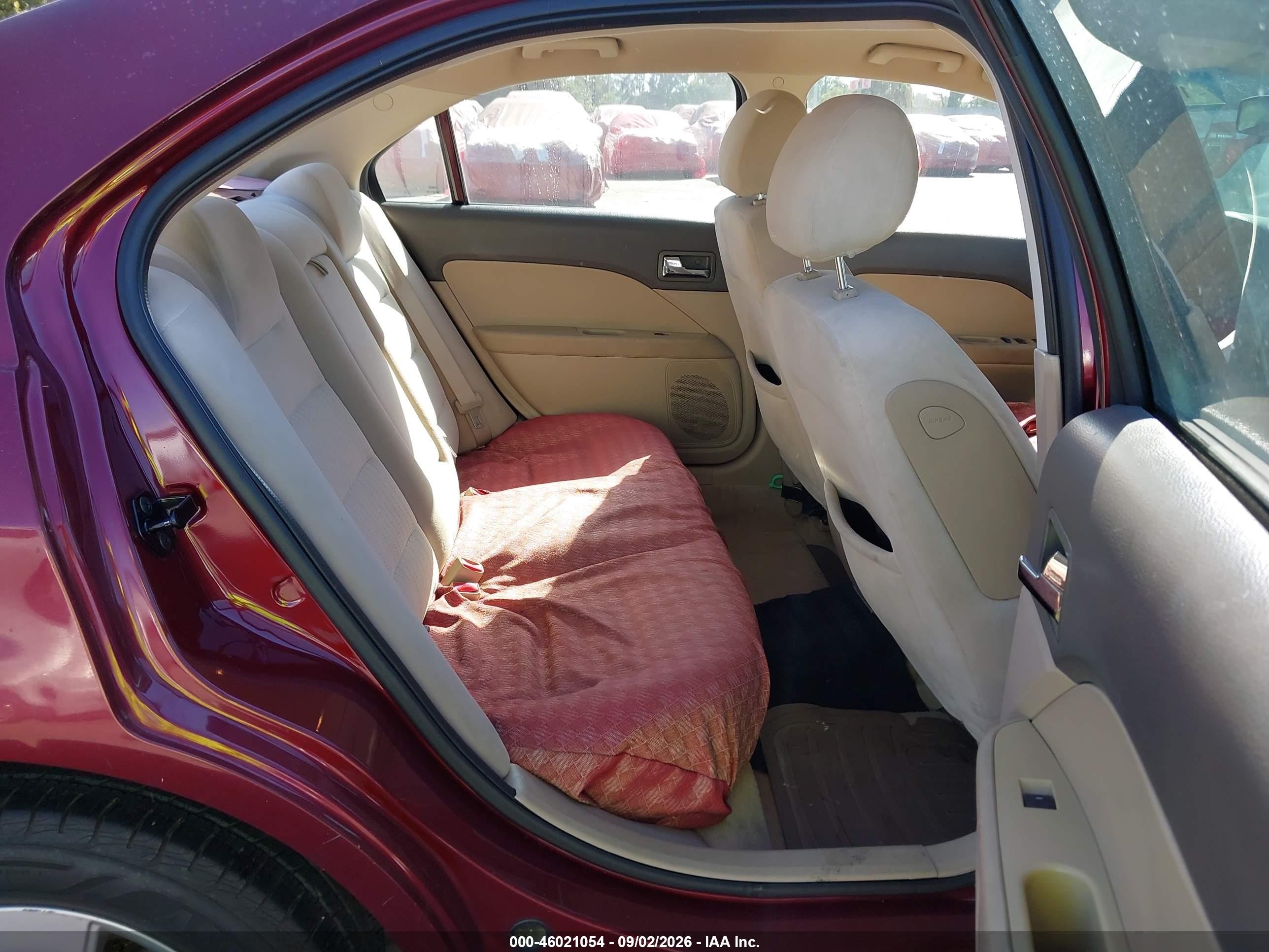2007 Ford Fusion Se Burgundy vin: 3FAHP07177R111254