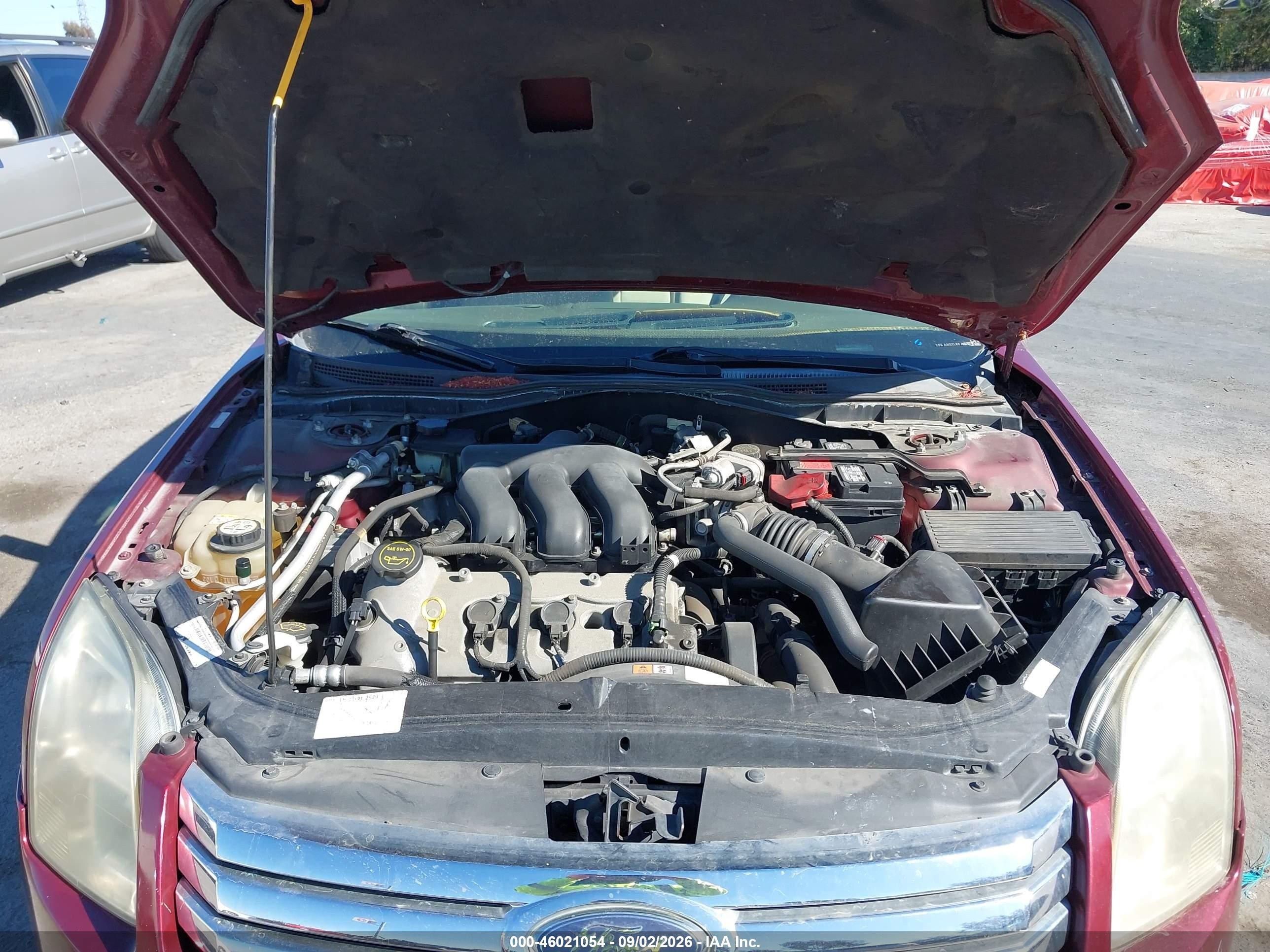 2007 Ford Fusion Se Burgundy vin: 3FAHP07177R111254
