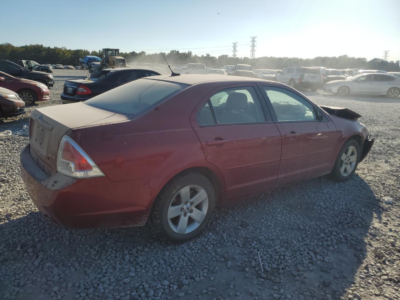 2007 Ford Fusion Se Burgundy vin: 3FAHP07187R131609
