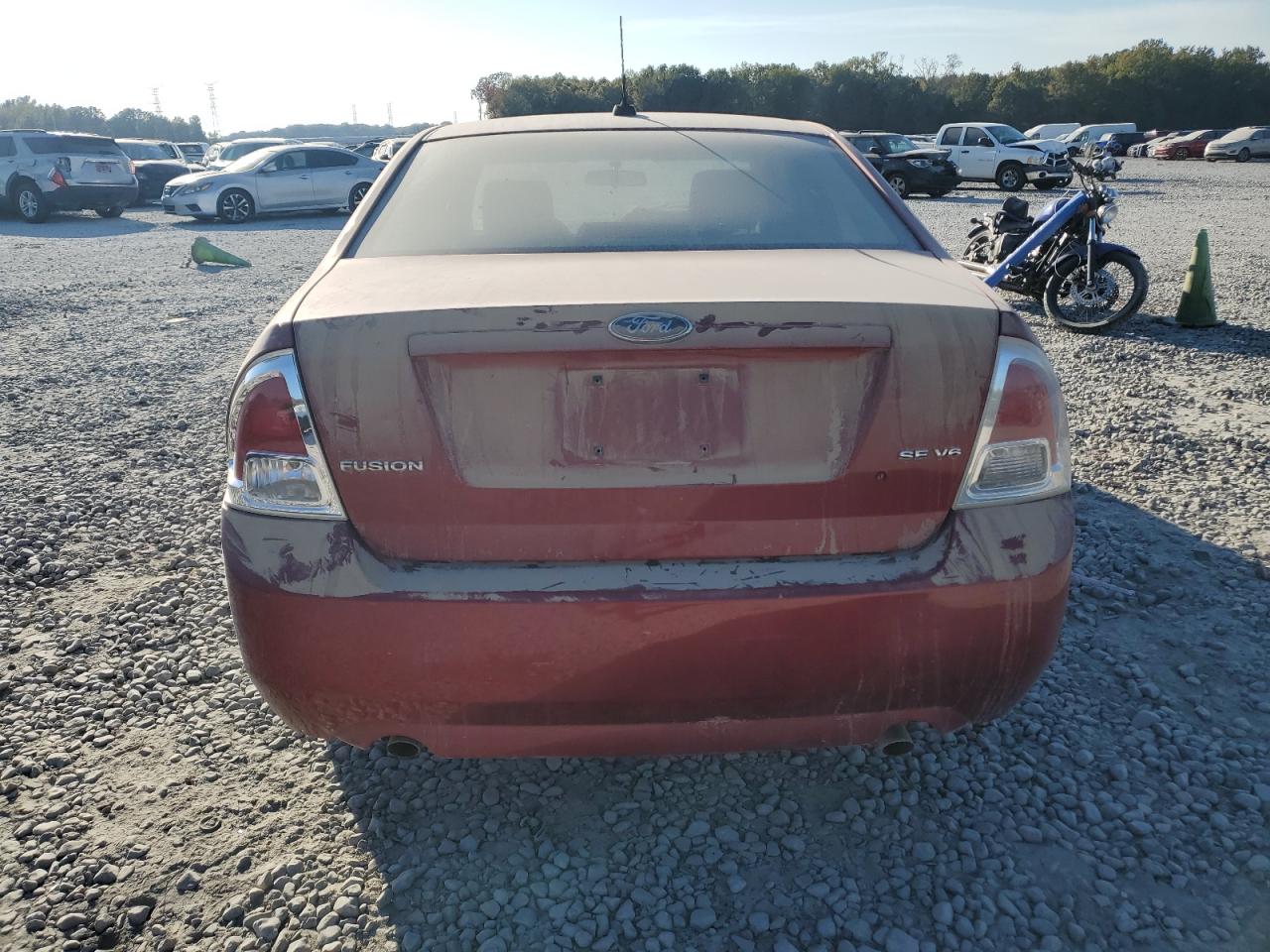 2007 Ford Fusion Se Burgundy vin: 3FAHP07187R131609