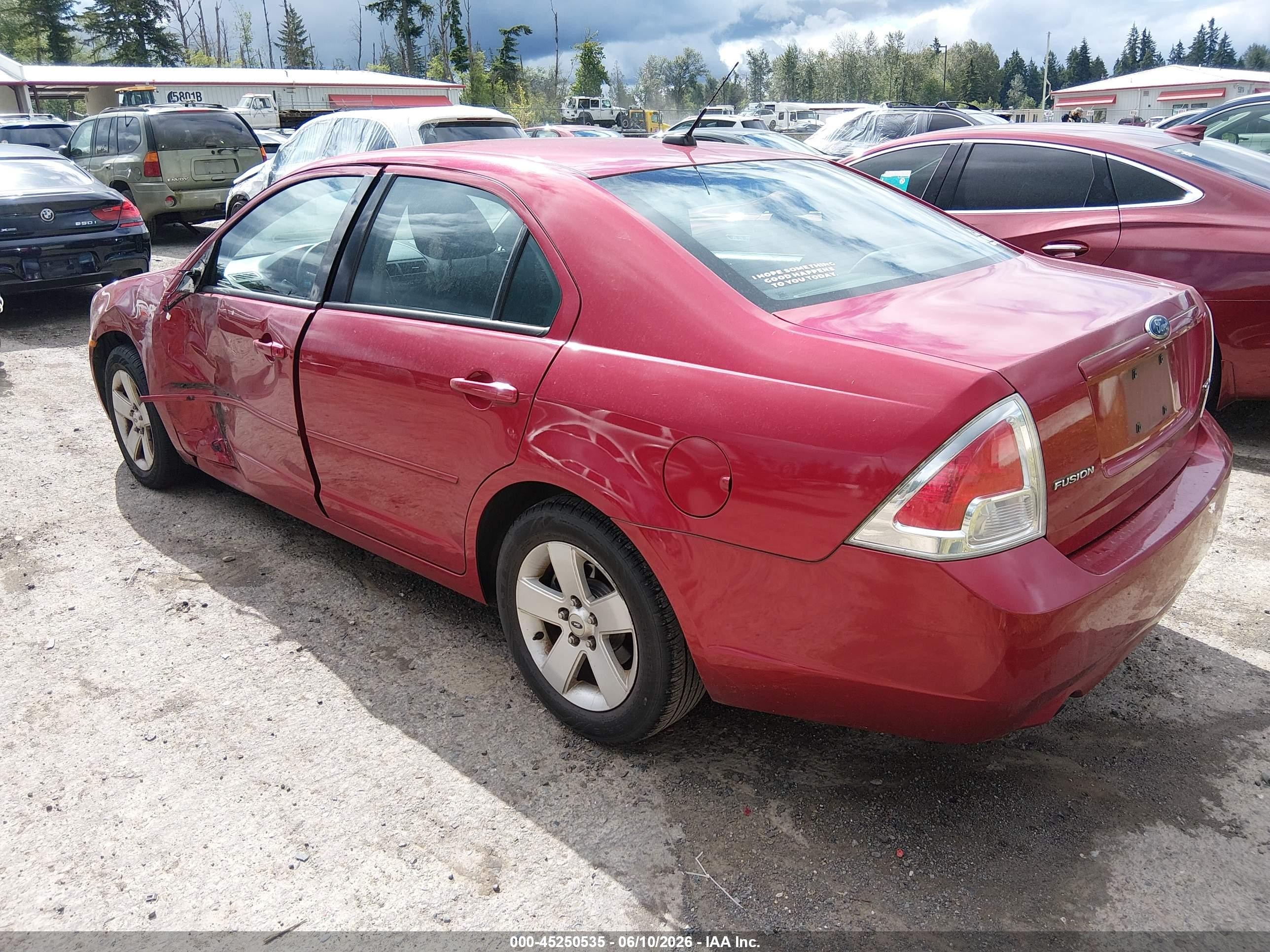 2009 Ford Fusion Se Red vin: 3FAHP07189R116661