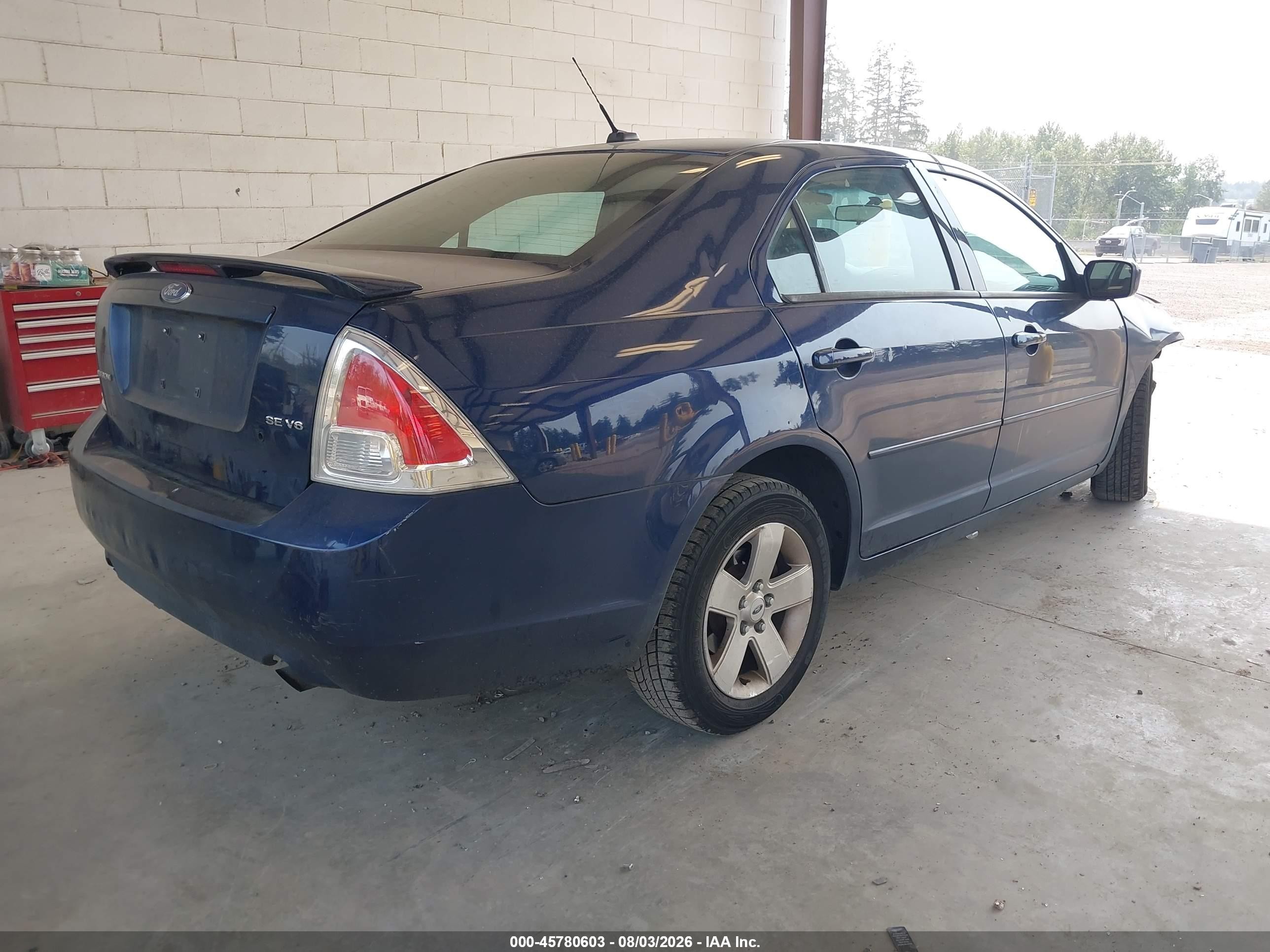2007 Ford Fusion Se Blue vin: 3FAHP07197R185484