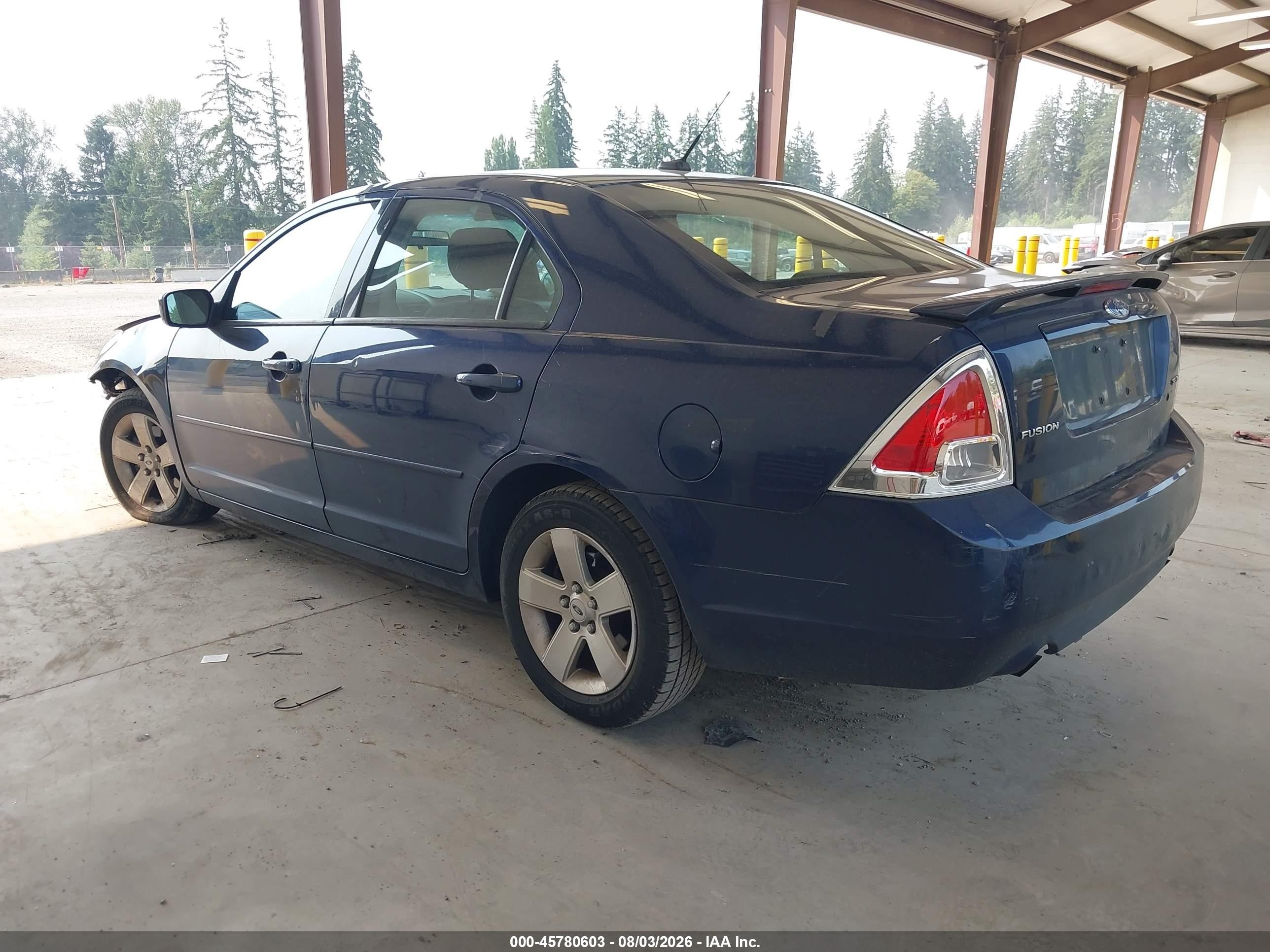2007 Ford Fusion Se Blue vin: 3FAHP07197R185484