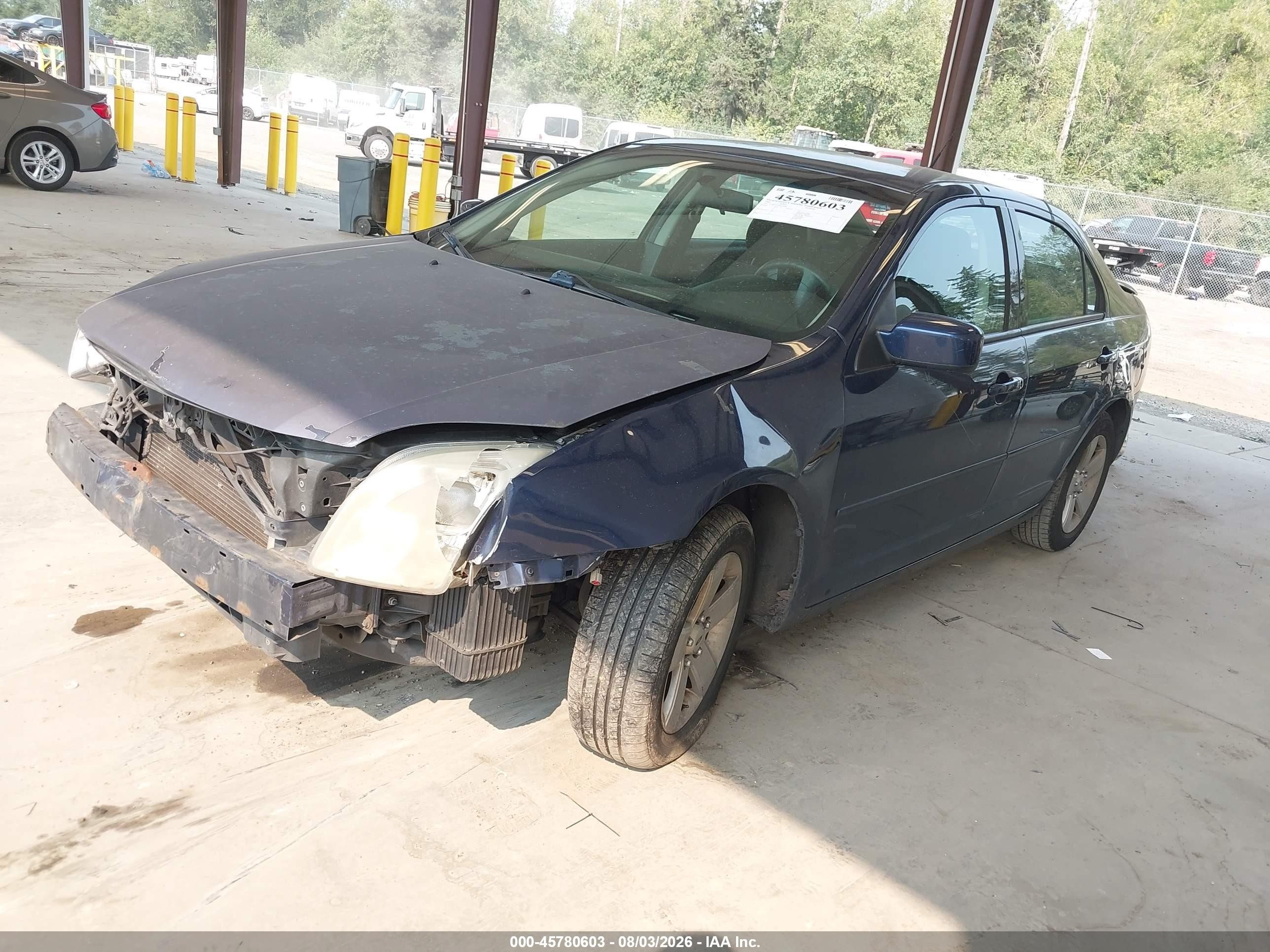 2007 Ford Fusion Se Blue vin: 3FAHP07197R185484