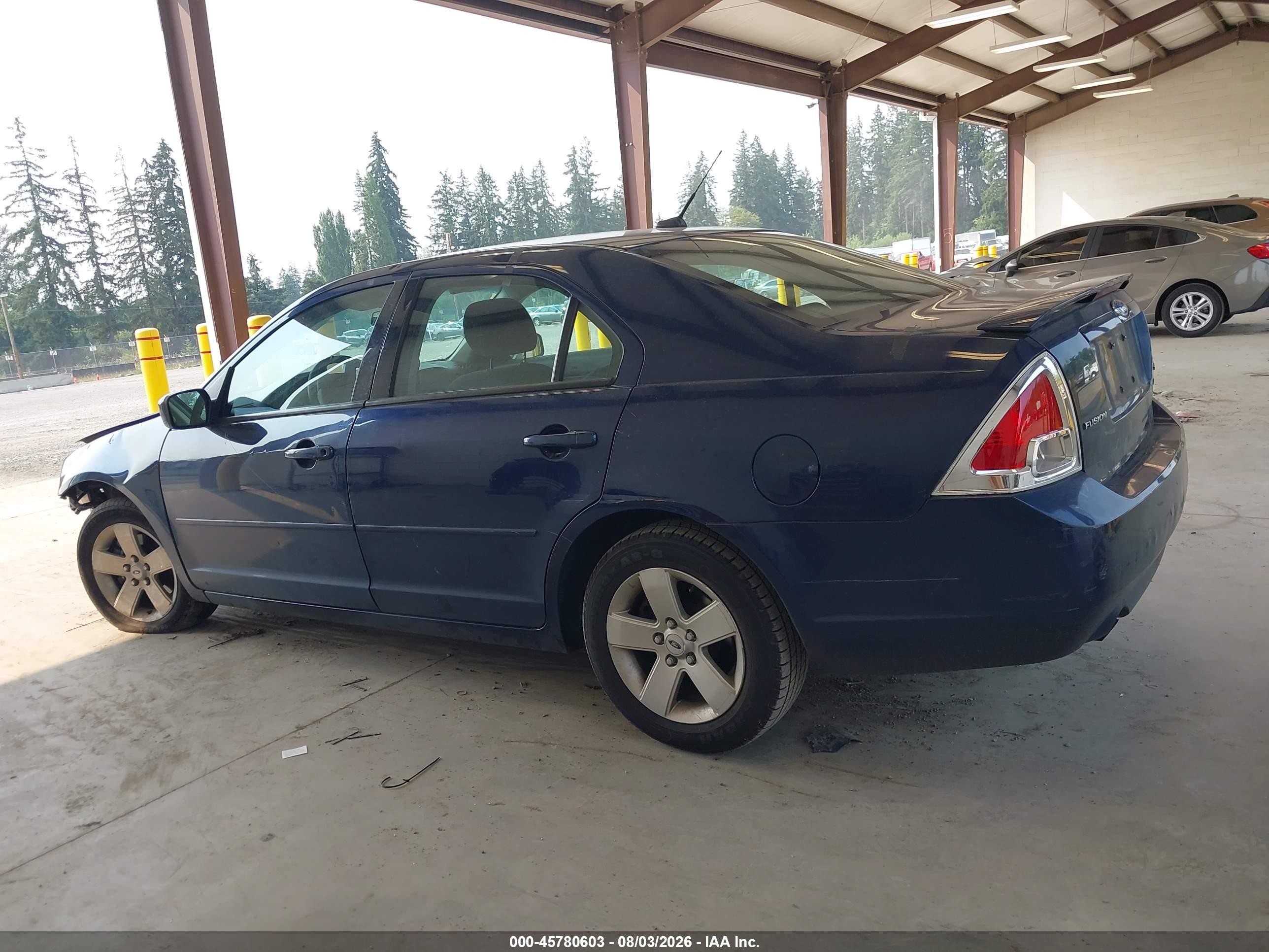 2007 Ford Fusion Se Blue vin: 3FAHP07197R185484