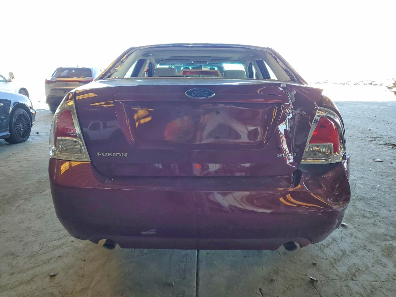 2006 Ford Fusion Se Burgundy vin: 3FAHP071X6R227336