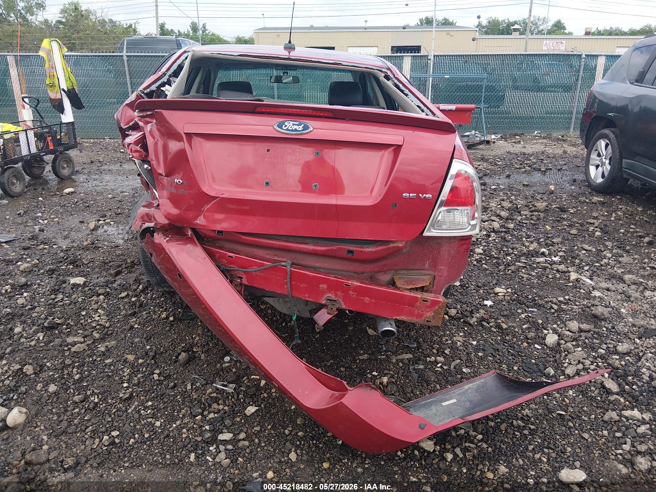 2008 Ford Fusion Se Maroon vin: 3FAHP071X8R138692