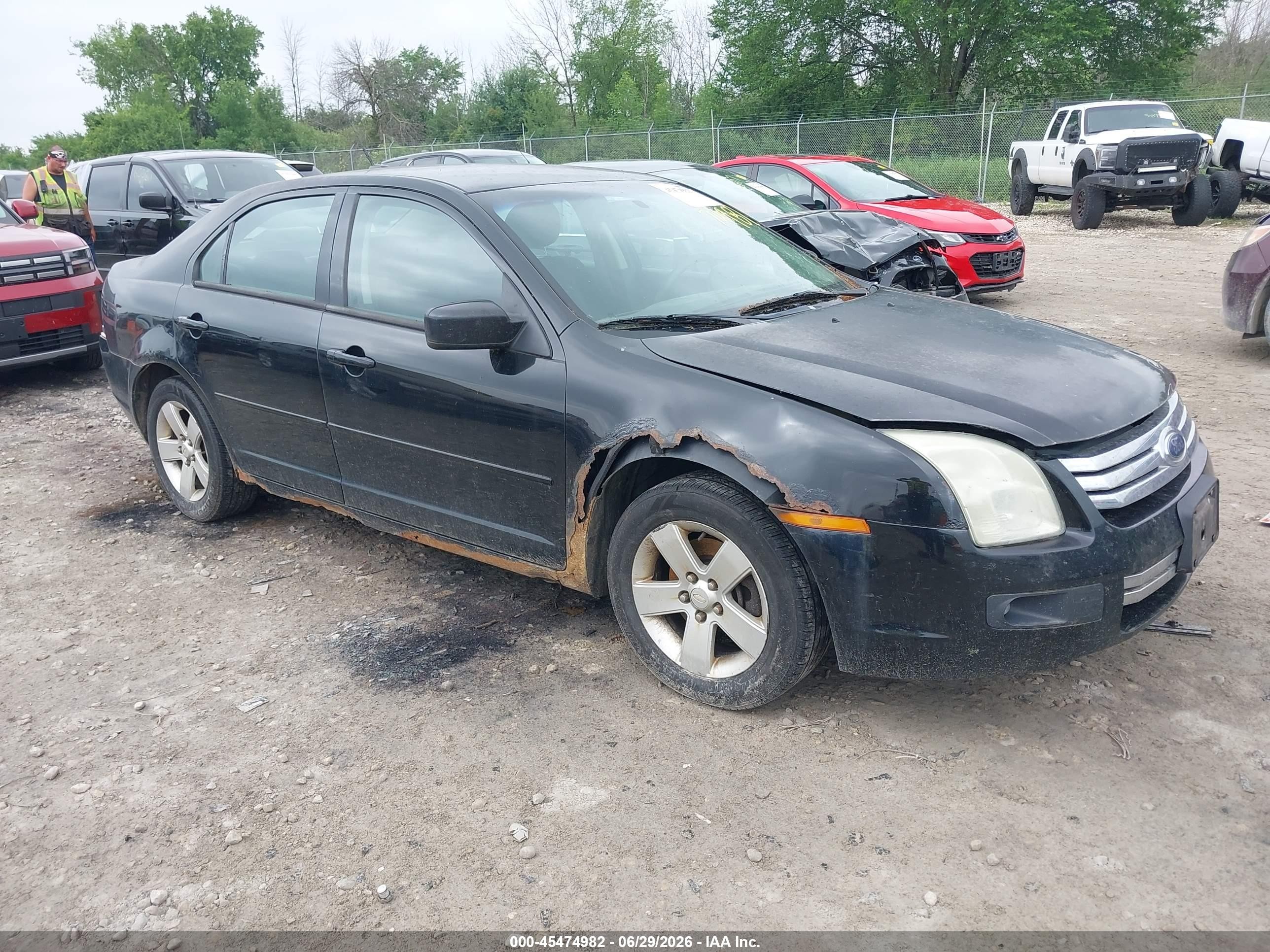 2008 Ford Fusion Se Black vin: 3FAHP07Z08R274495