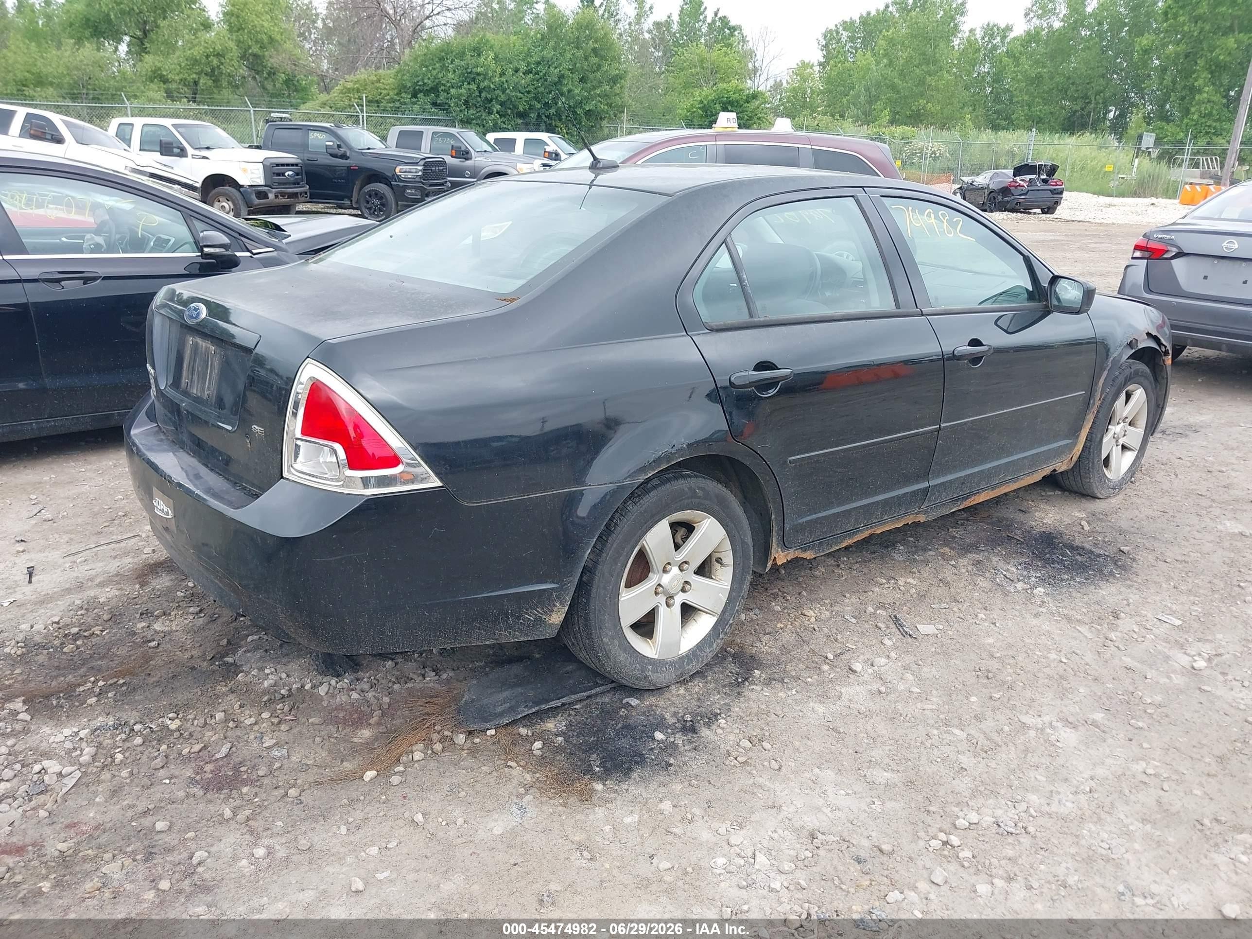 2008 Ford Fusion Se Black vin: 3FAHP07Z08R274495
