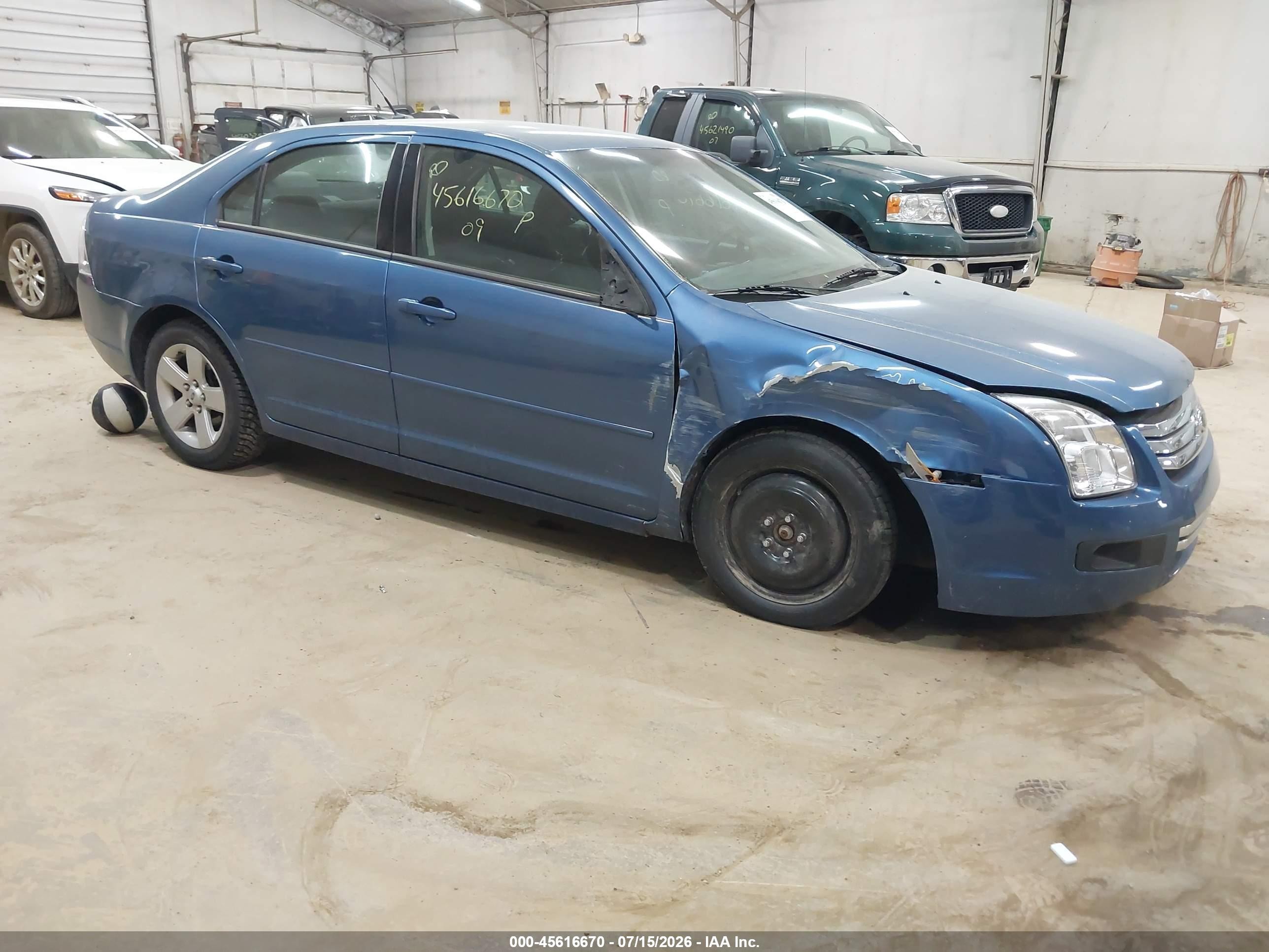 2009 Ford Fusion Se Blue vin: 3FAHP07Z09R117857