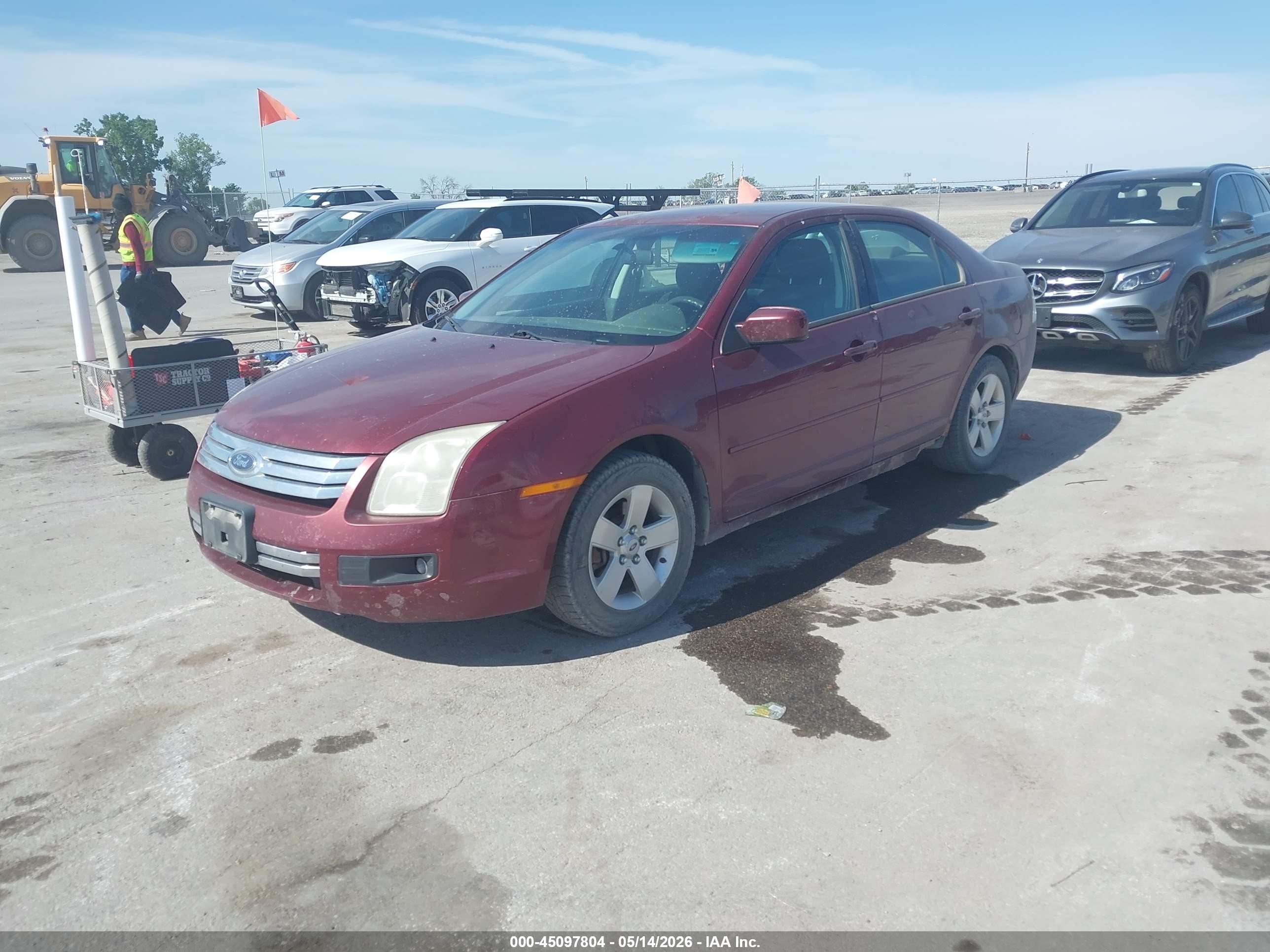 2007 Ford Fusion Se Maroon vin: 3FAHP07Z17R106606
