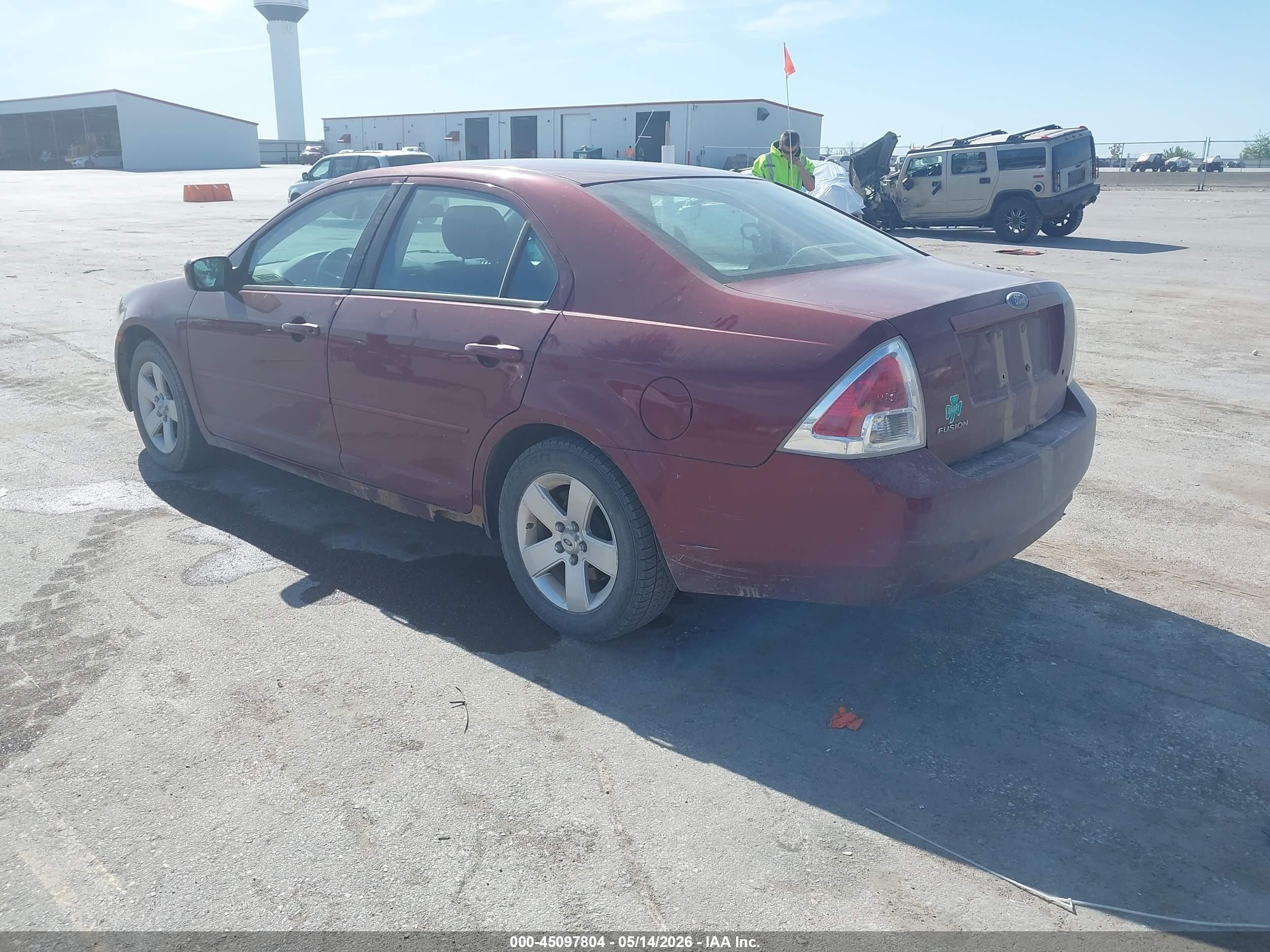 2007 Ford Fusion Se Maroon vin: 3FAHP07Z17R106606