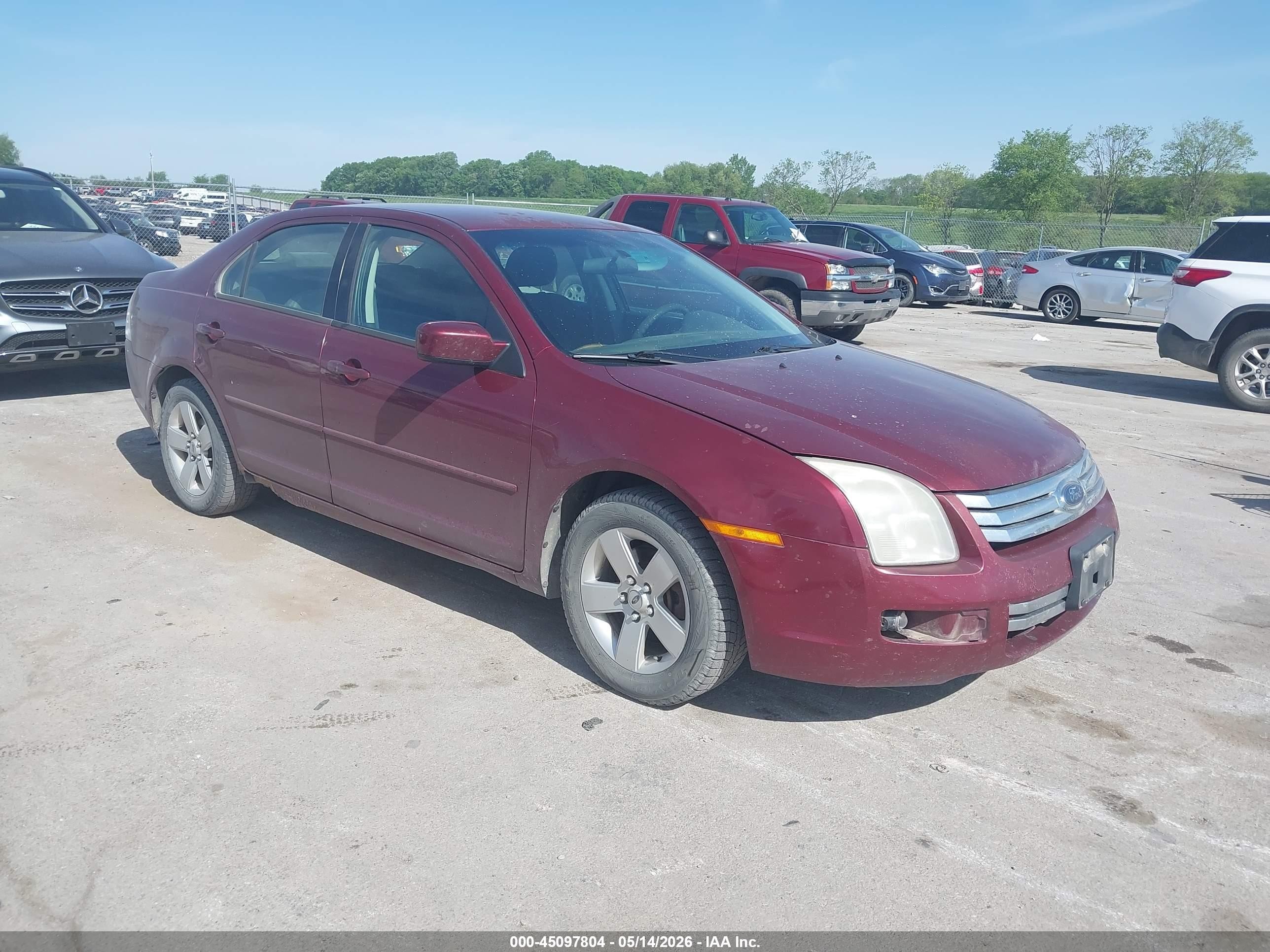 2007 Ford Fusion Se Maroon vin: 3FAHP07Z17R106606