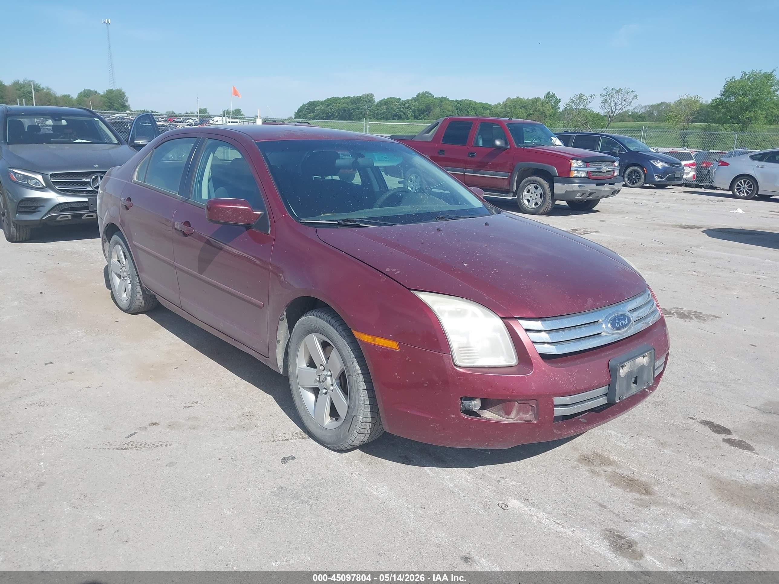 2007 Ford Fusion Se Maroon vin: 3FAHP07Z17R106606
