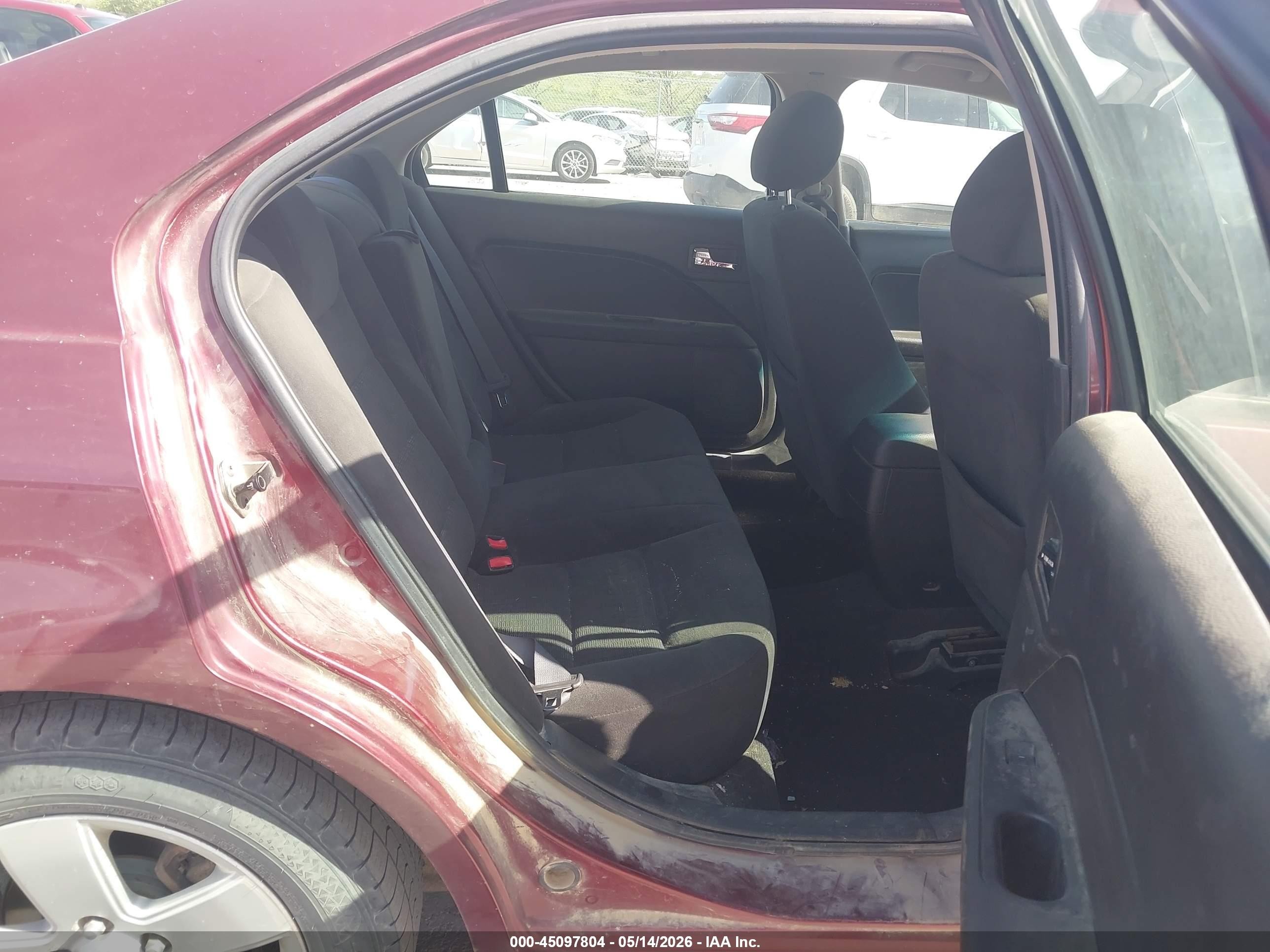 2007 Ford Fusion Se Maroon vin: 3FAHP07Z17R106606