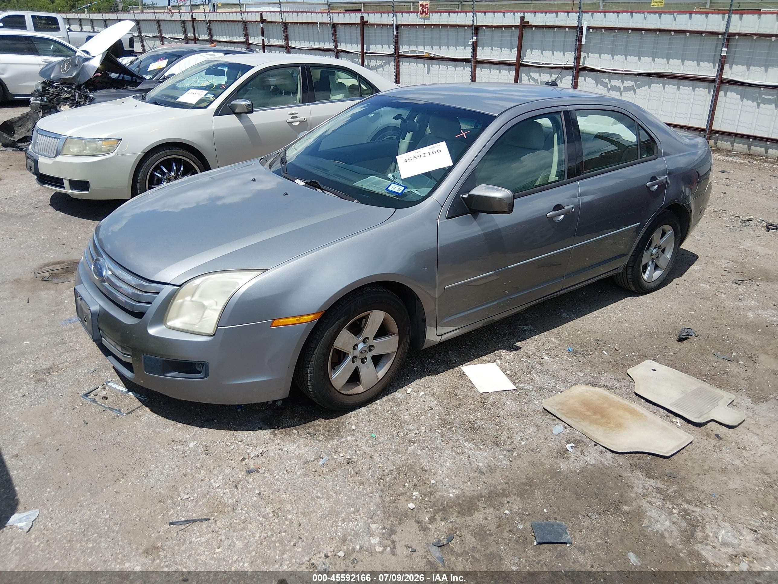 2007 Ford Fusion Se Gray vin: 3FAHP07Z17R189809