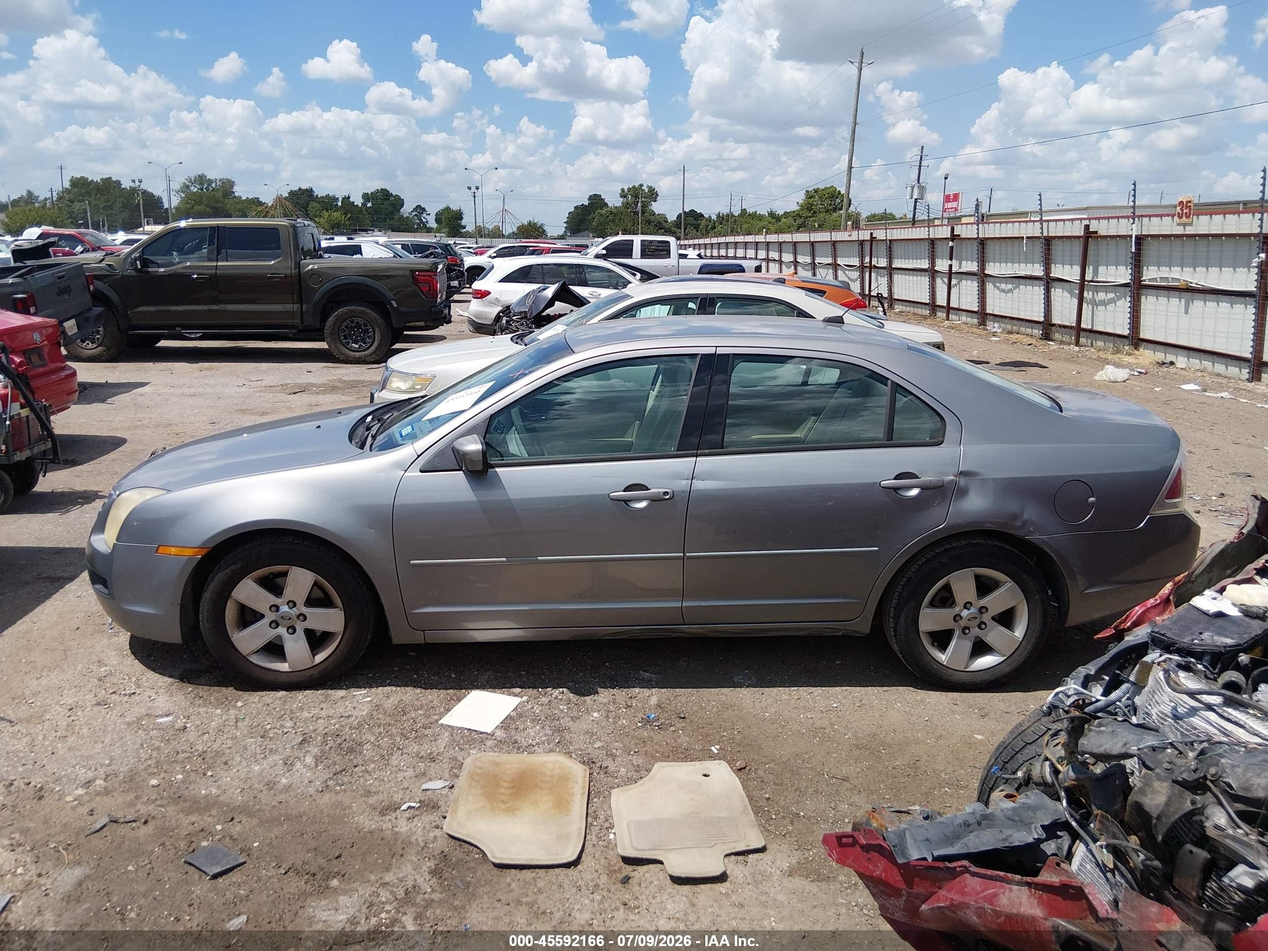 2007 Ford Fusion Se Gray vin: 3FAHP07Z17R189809